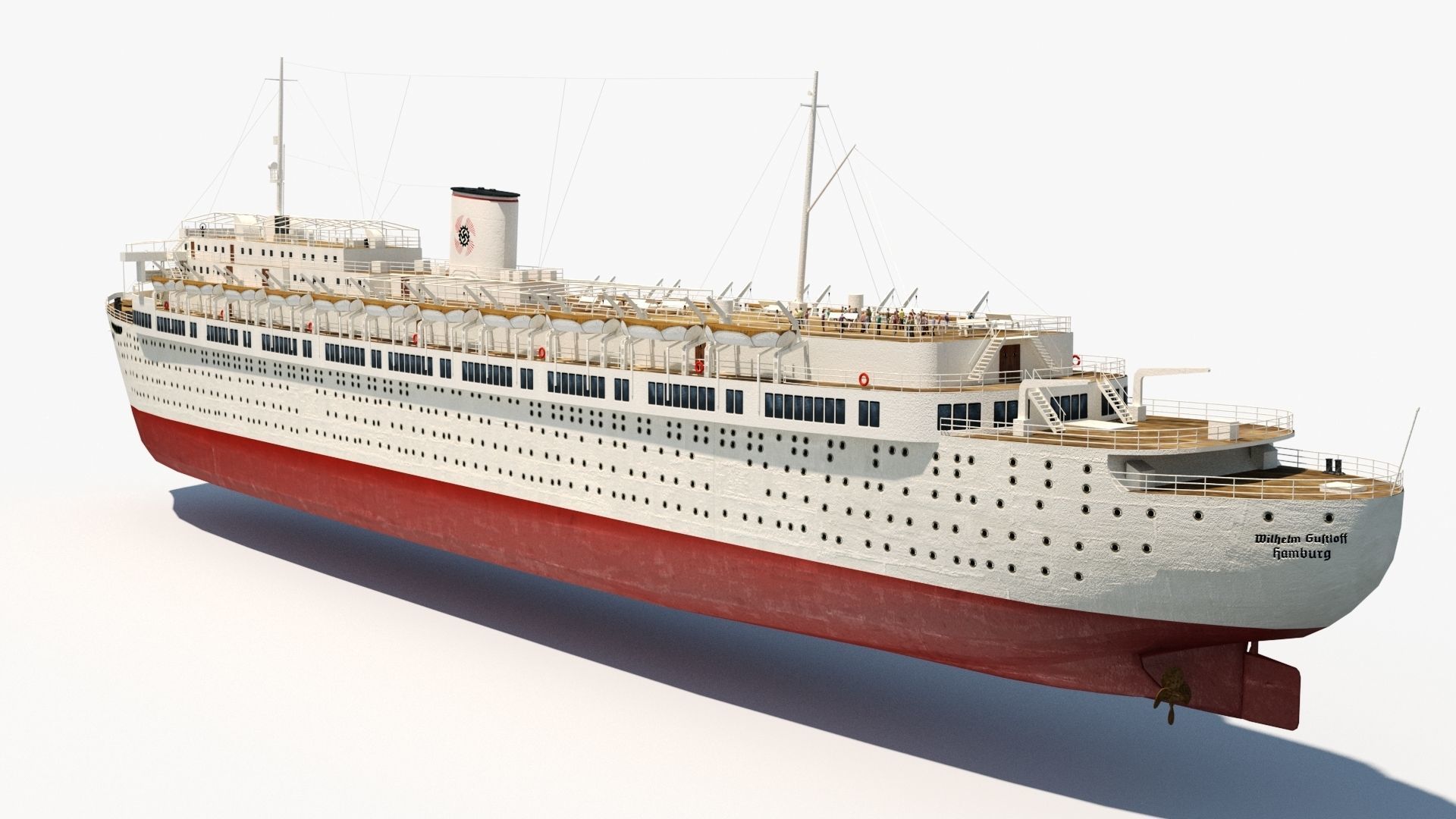 Wilhelm Gustloff Low-poly 3D model_5