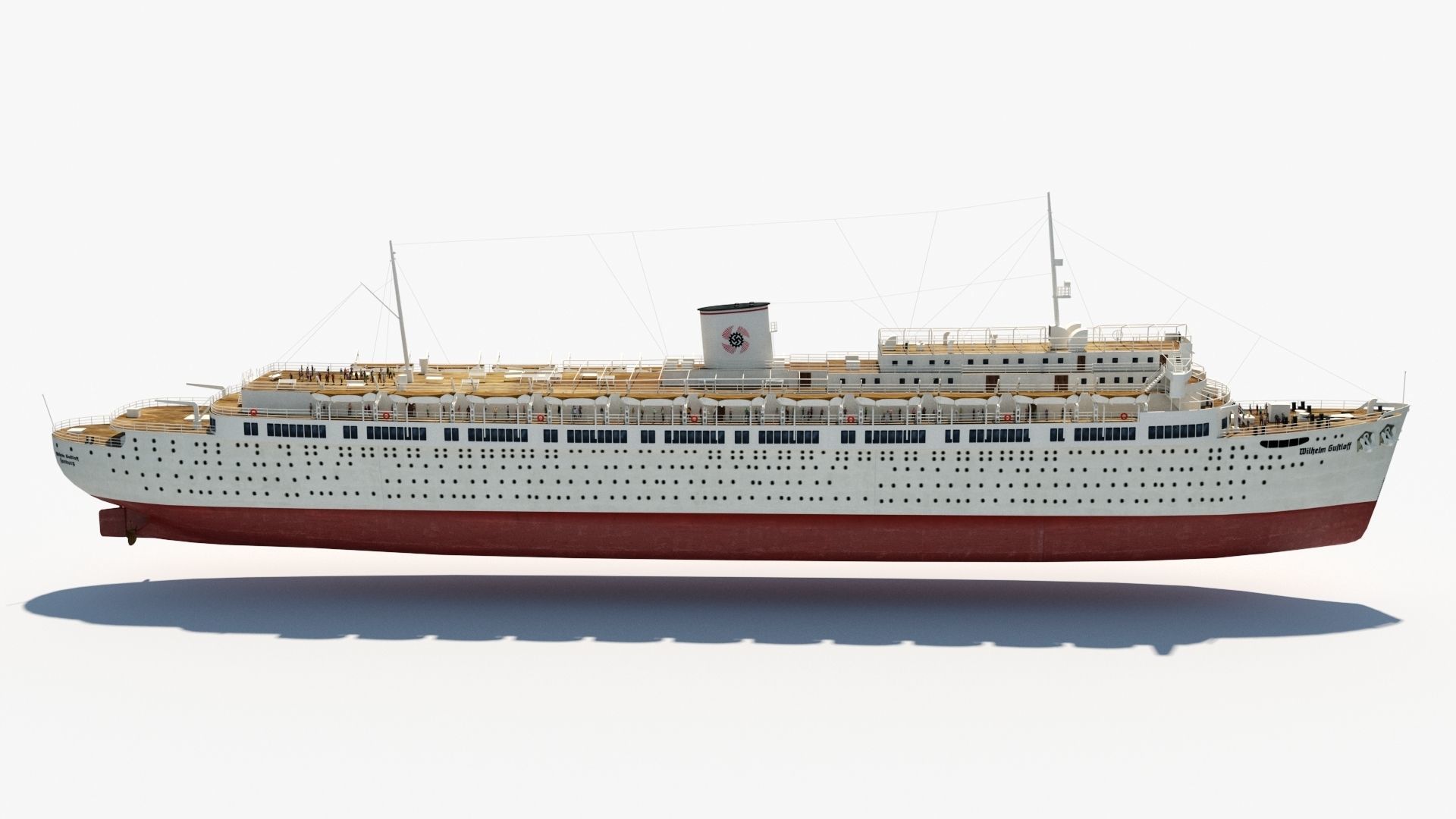 Wilhelm Gustloff Low-poly 3D model_3