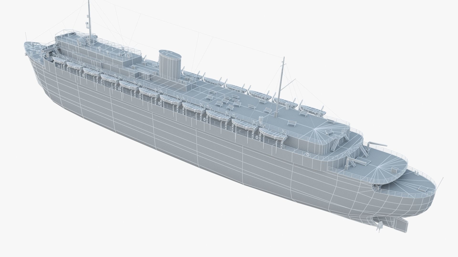 Wilhelm Gustloff Low-poly 3D model_8