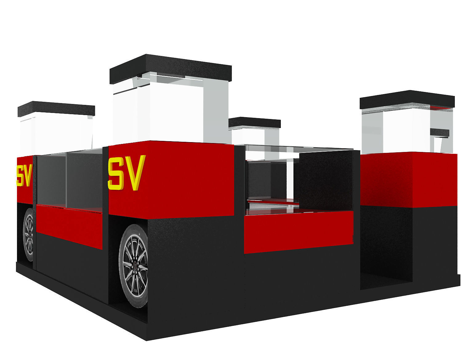 Booth Exhibition Stand a33 3D model_10