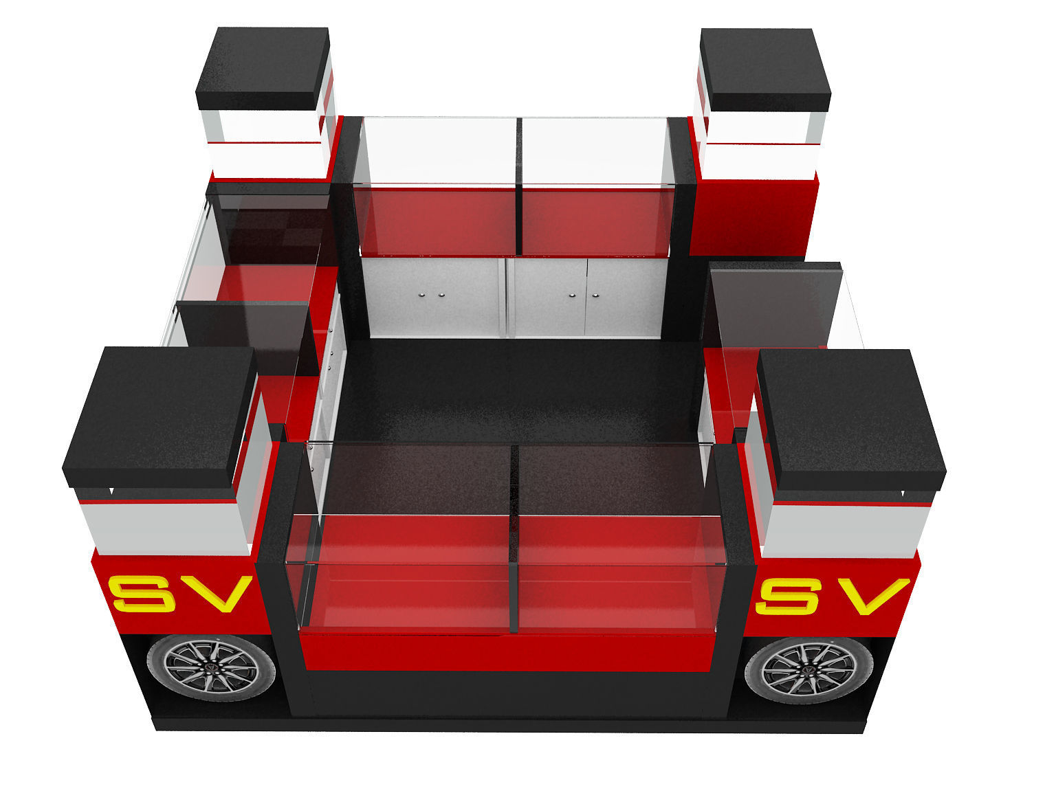 Booth Exhibition Stand a33 3D model_4