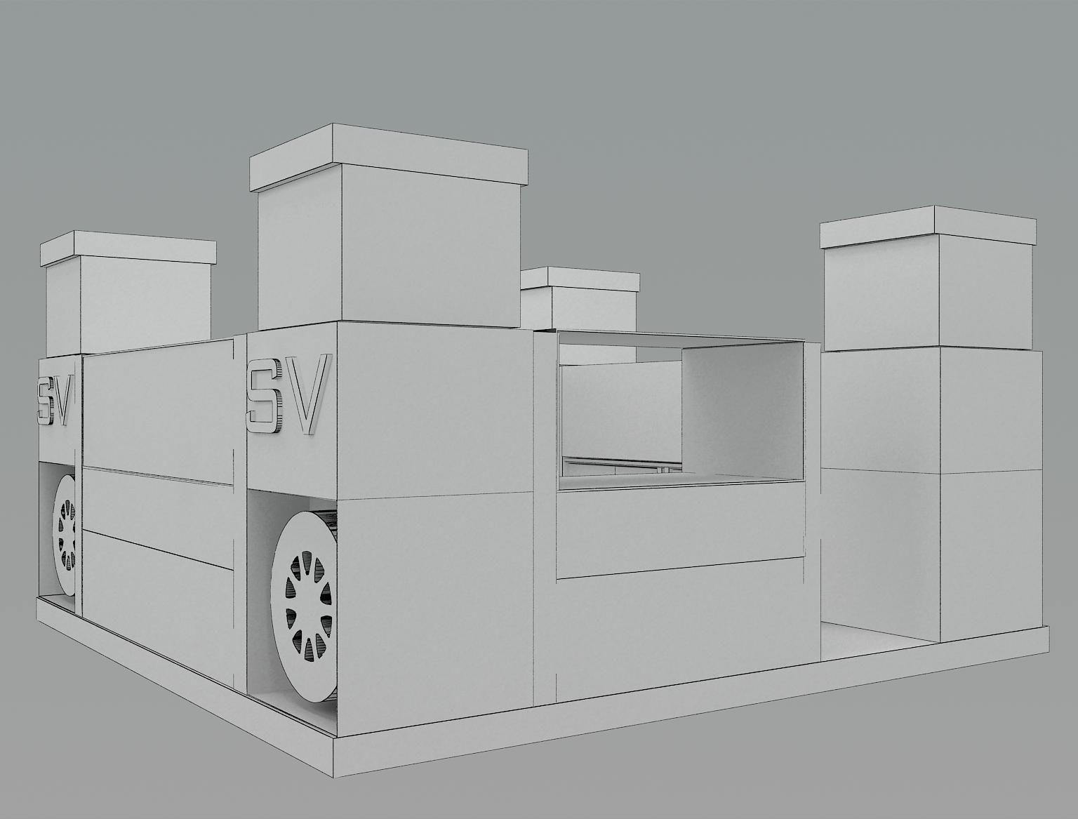Booth Exhibition Stand a33 3D model_11