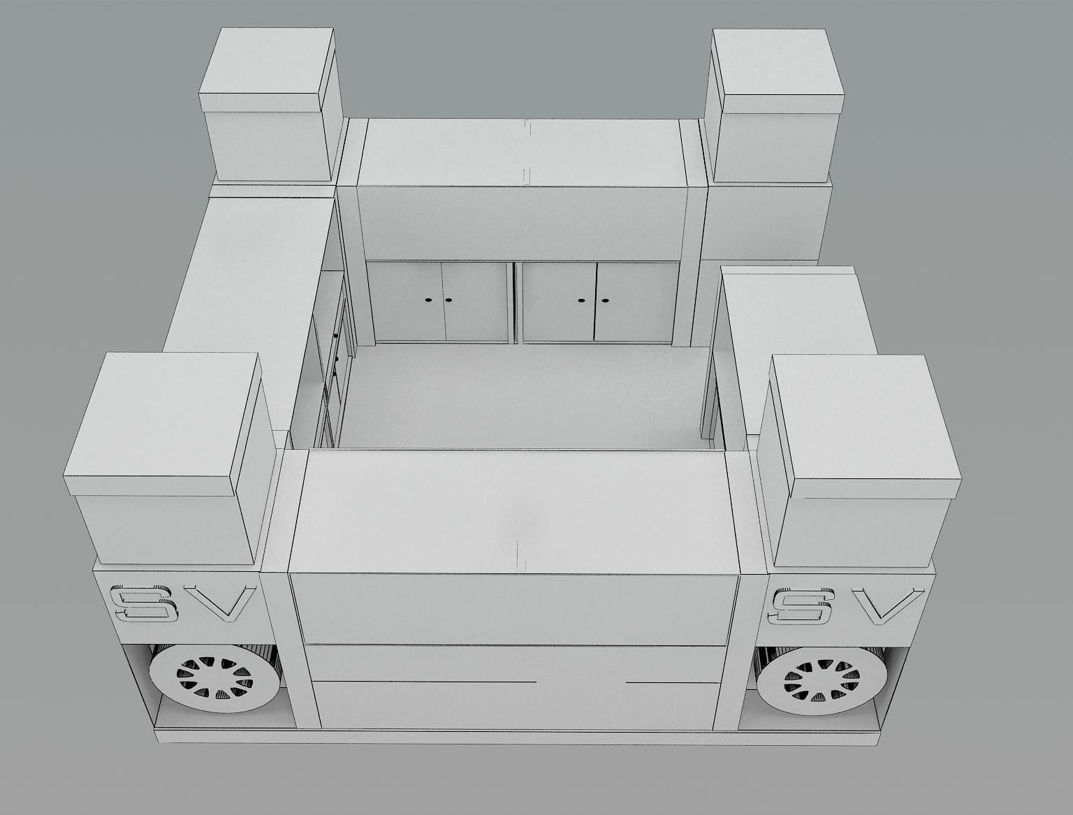 Booth Exhibition Stand a33 3D model_5