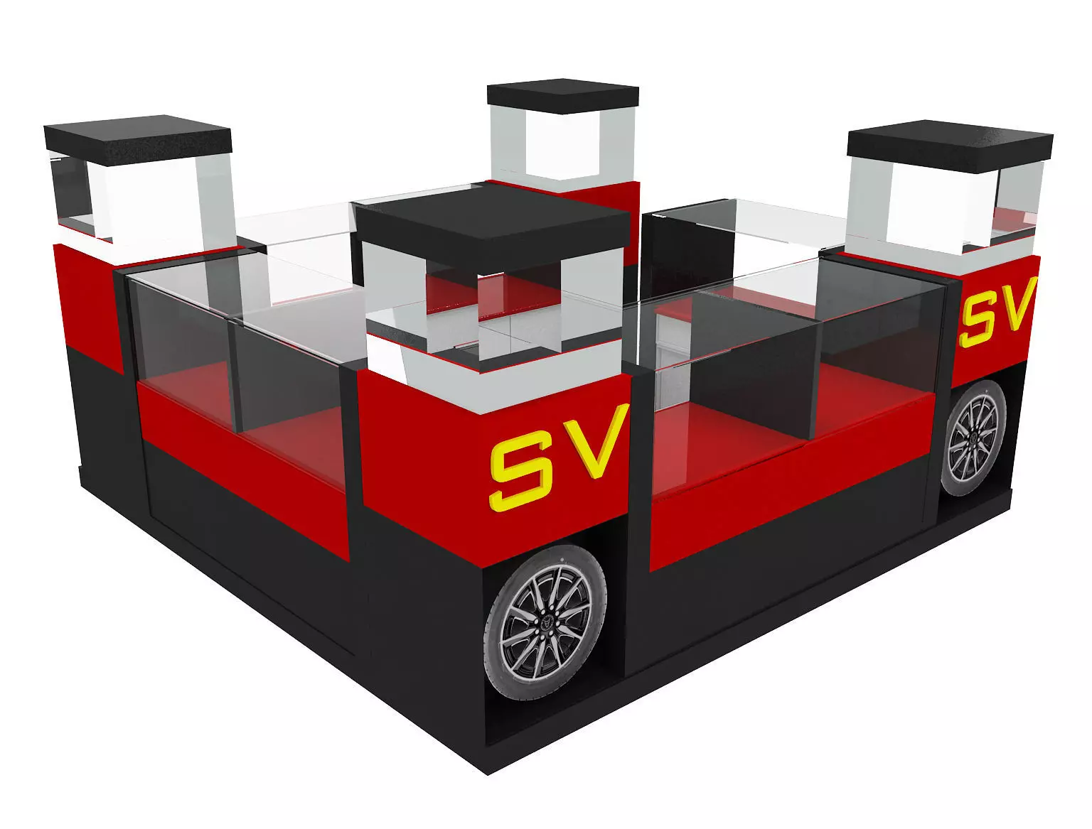 Booth Exhibition Stand a33 3D model_0