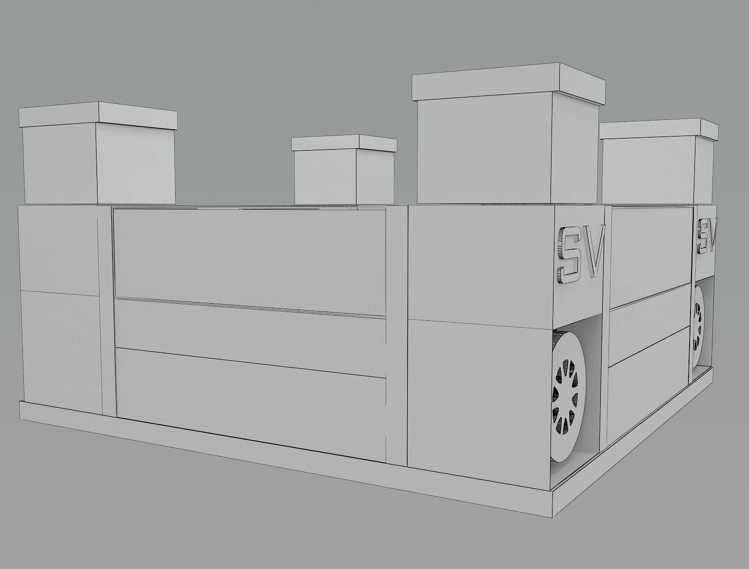 Booth Exhibition Stand a33 3D model_9