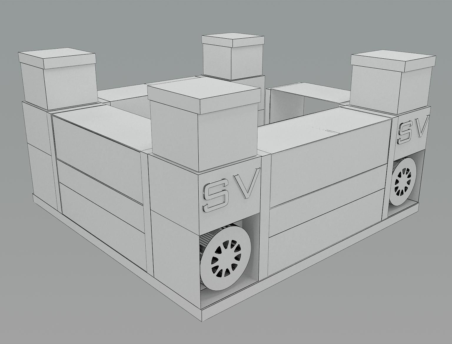 Booth Exhibition Stand a33 3D model_1