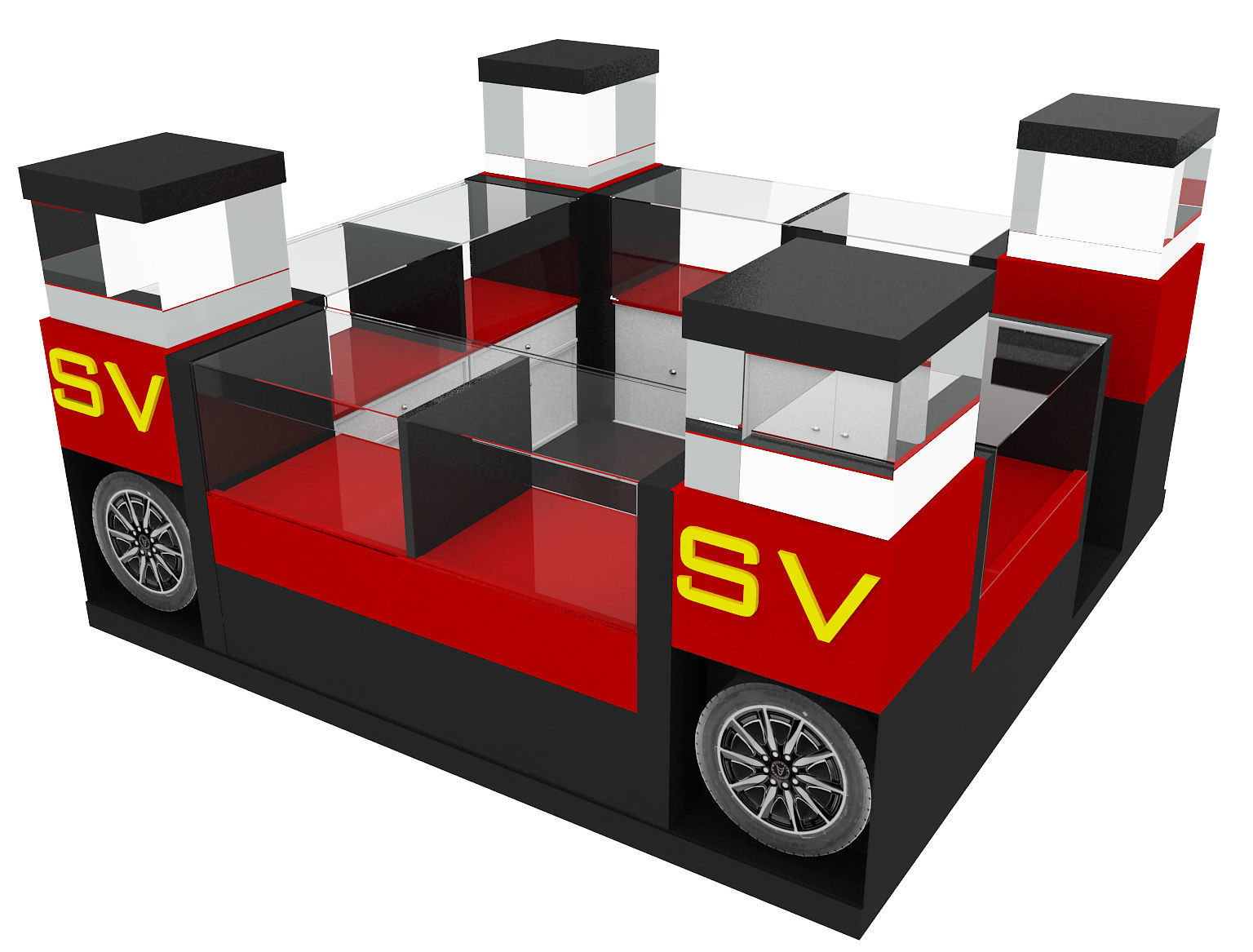 Booth Exhibition Stand a33 3D model_2