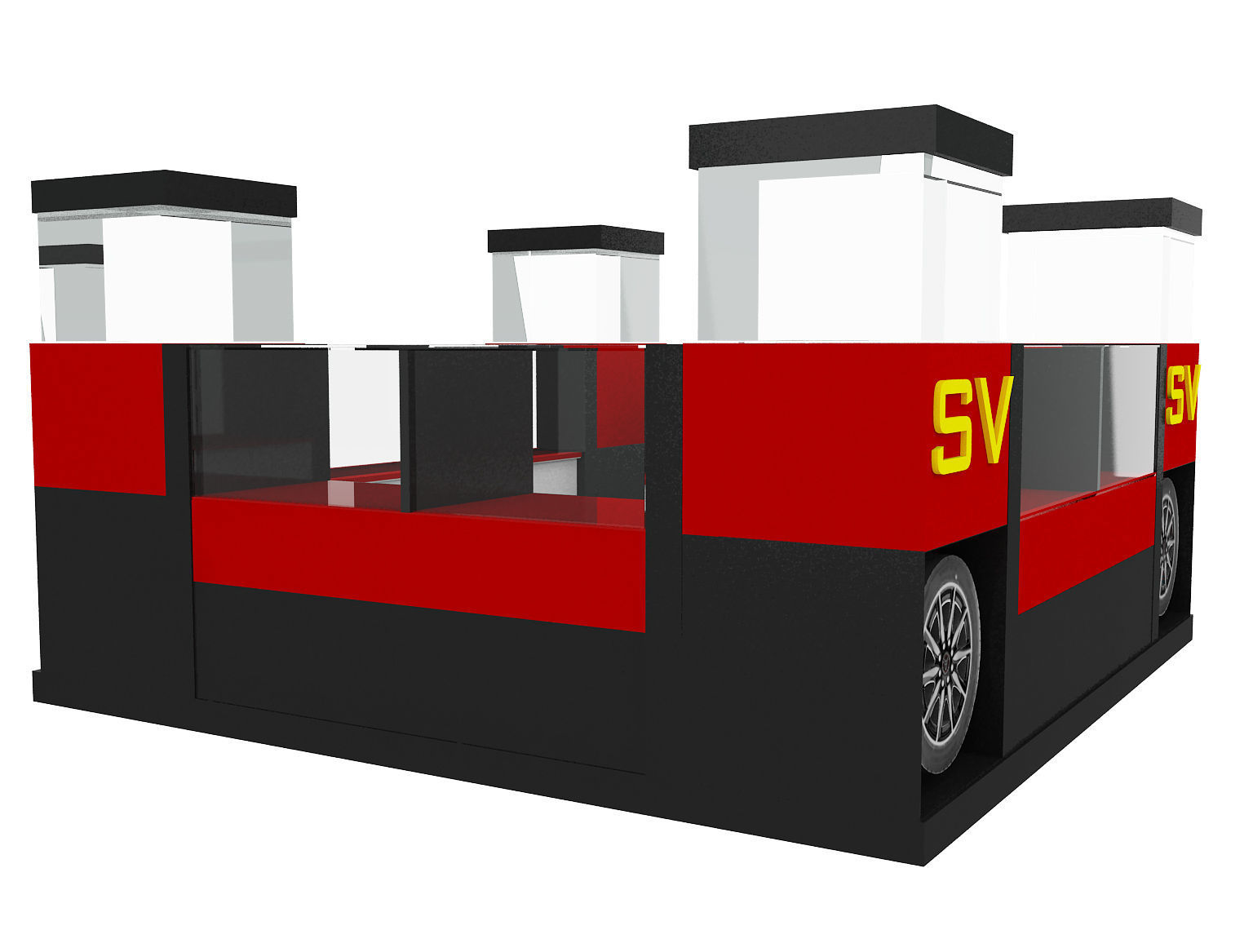 Booth Exhibition Stand a33 3D model_8