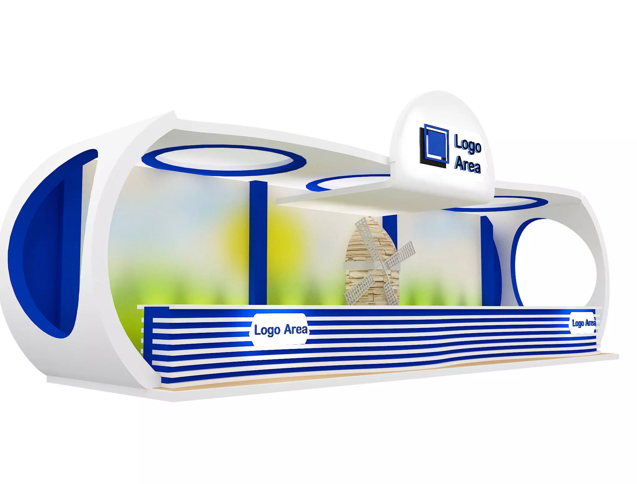 Booth Exhibition Stand a30 3D model_0