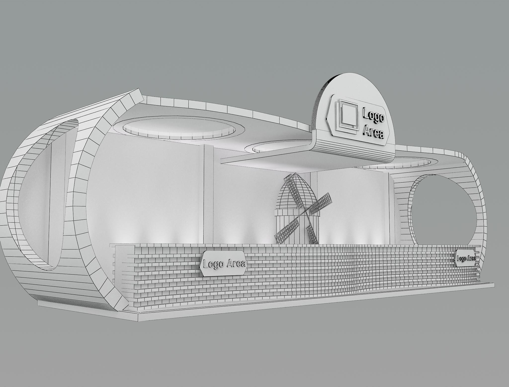 Booth Exhibition Stand a30 3D model_1