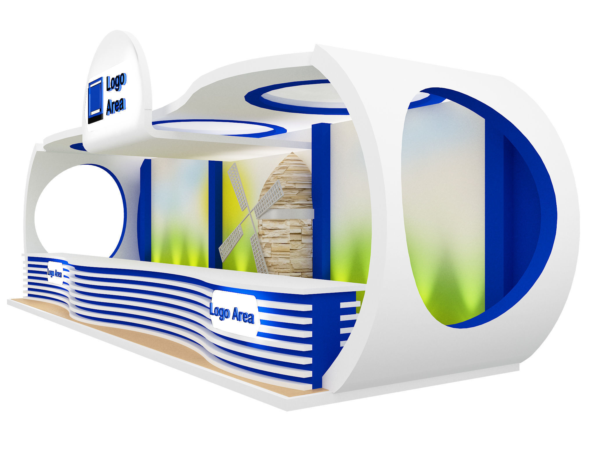 Booth Exhibition Stand a30 3D model_10