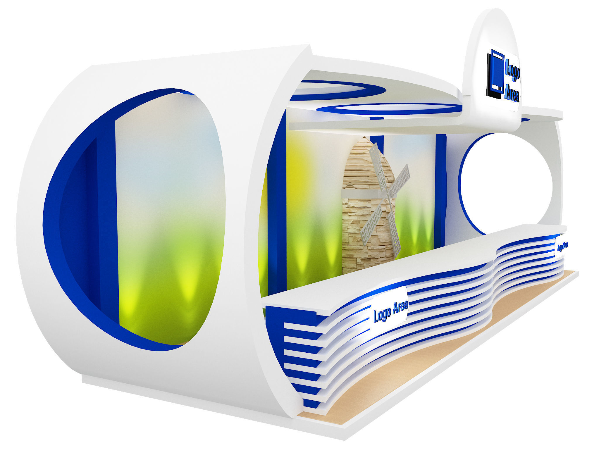 Booth Exhibition Stand a30 3D model_8