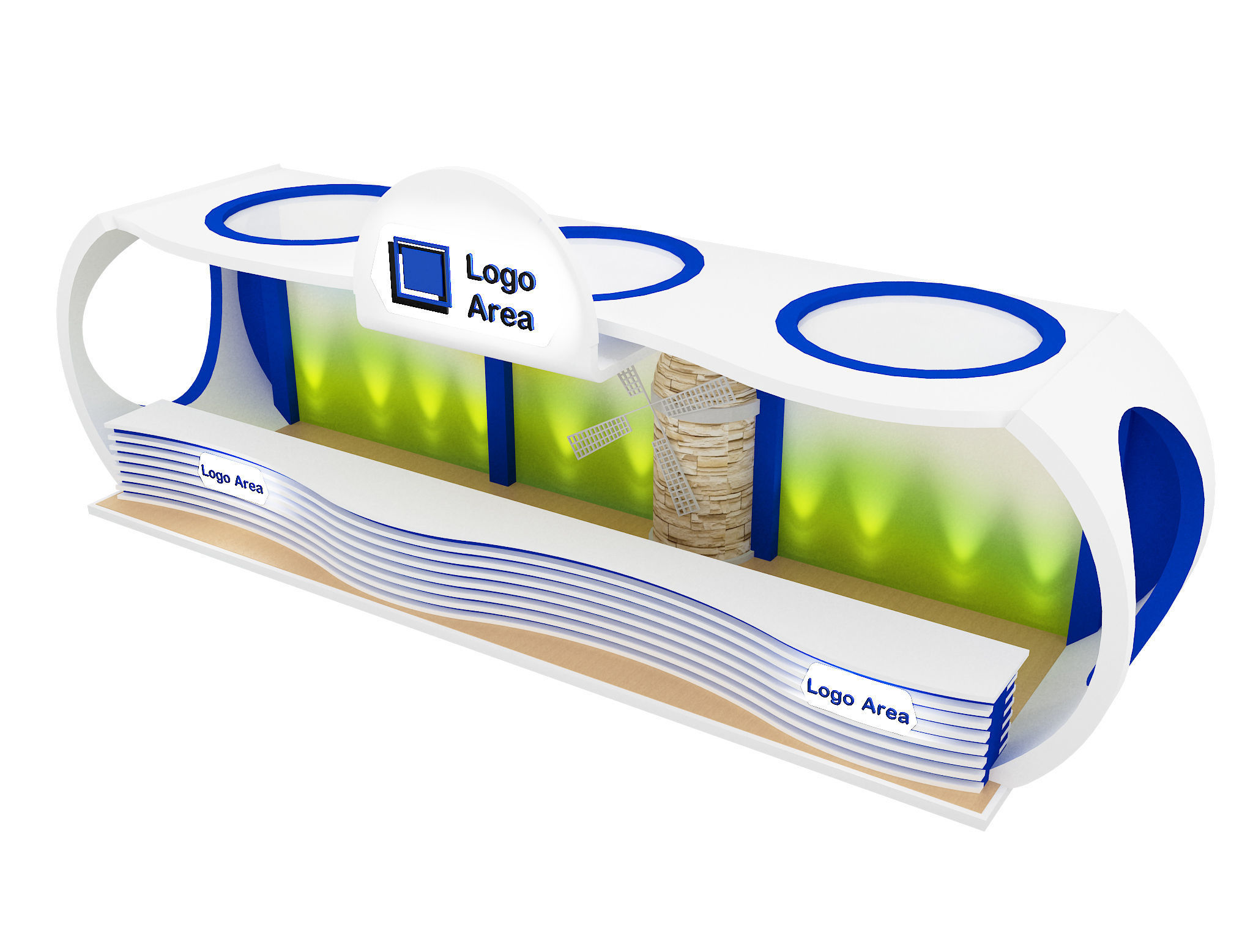 Booth Exhibition Stand a30 3D model_2