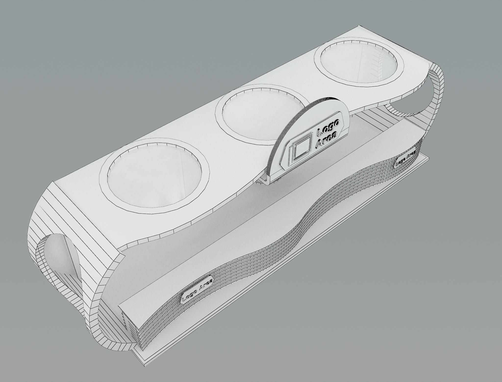 Booth Exhibition Stand a30 3D model_5