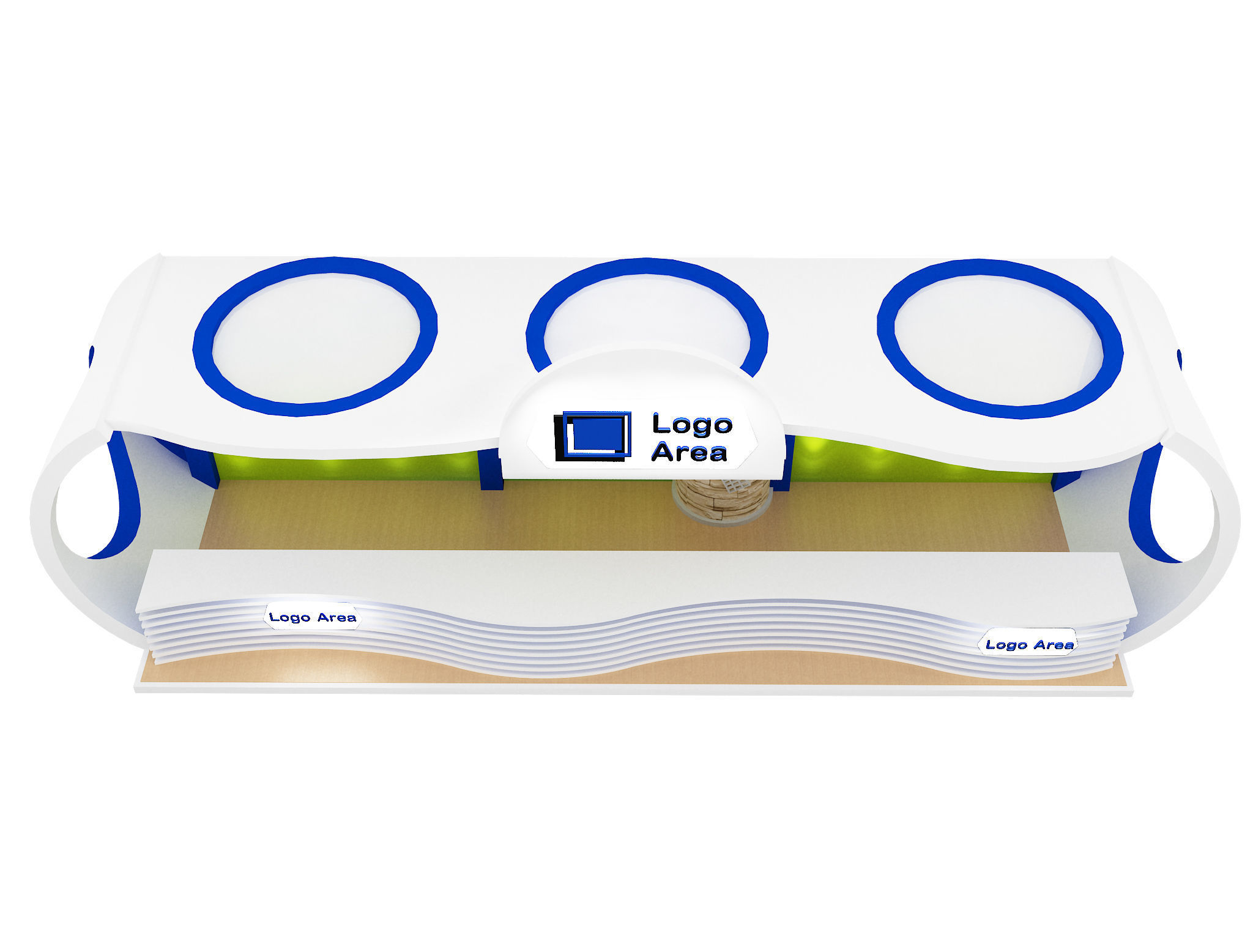 Booth Exhibition Stand a30 3D model_6