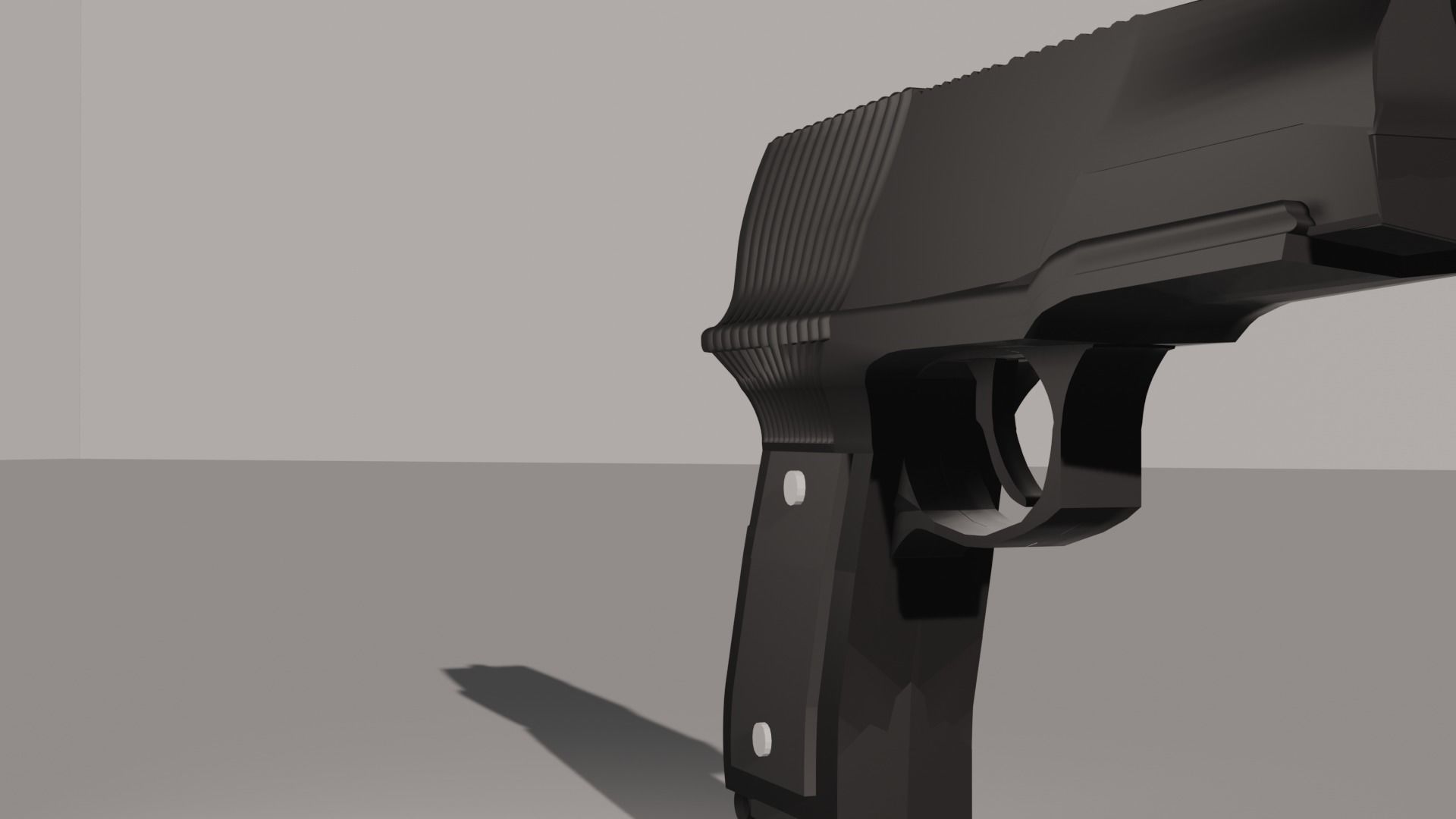 Pistol gun Low-poly 3D model_53