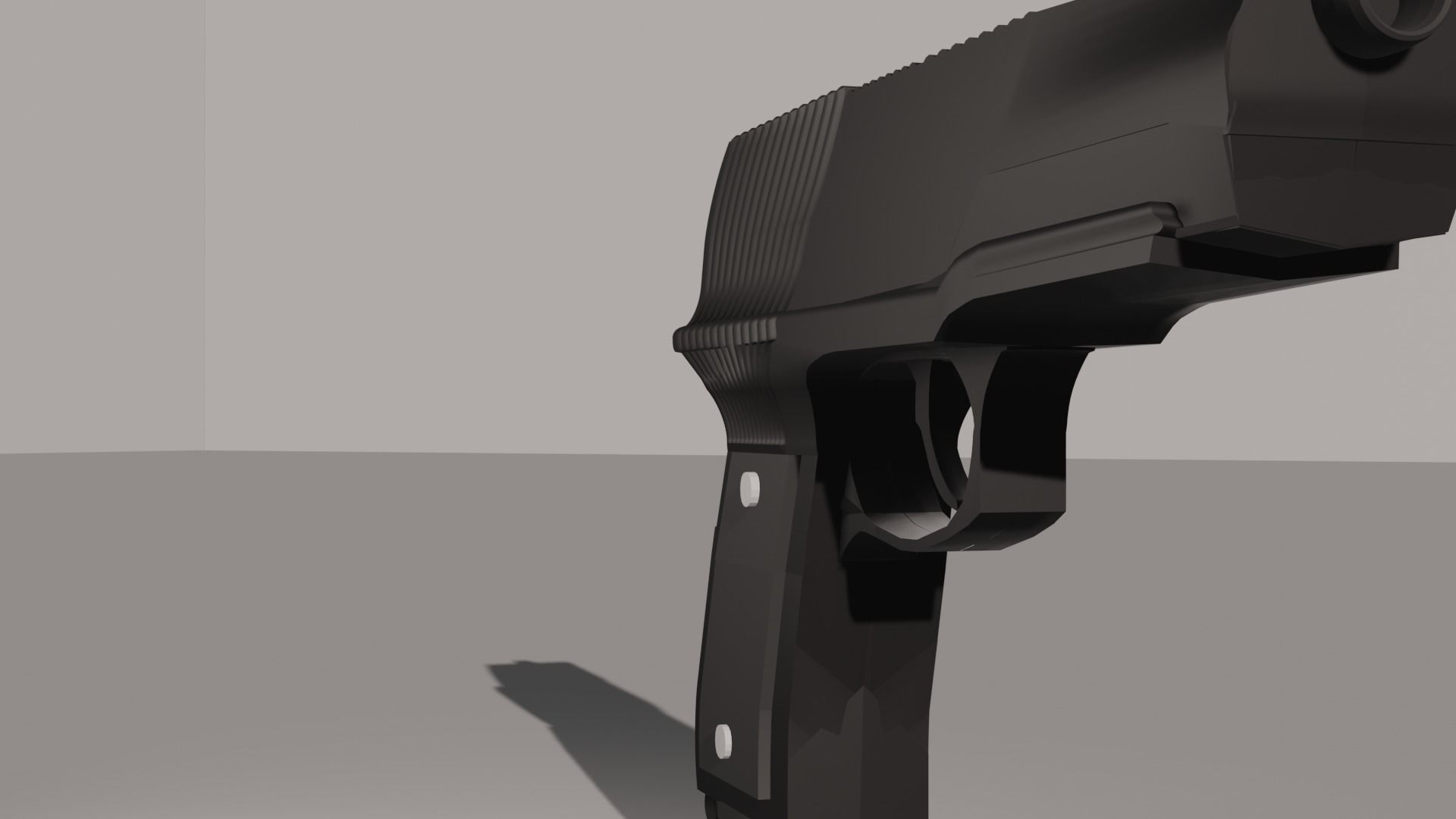 Pistol gun Low-poly 3D model_51