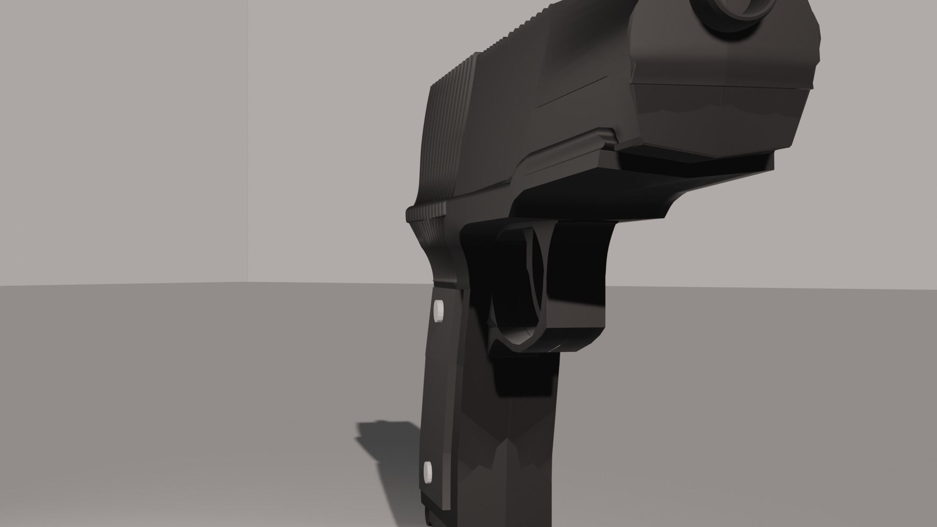 Pistol gun Low-poly 3D model_48
