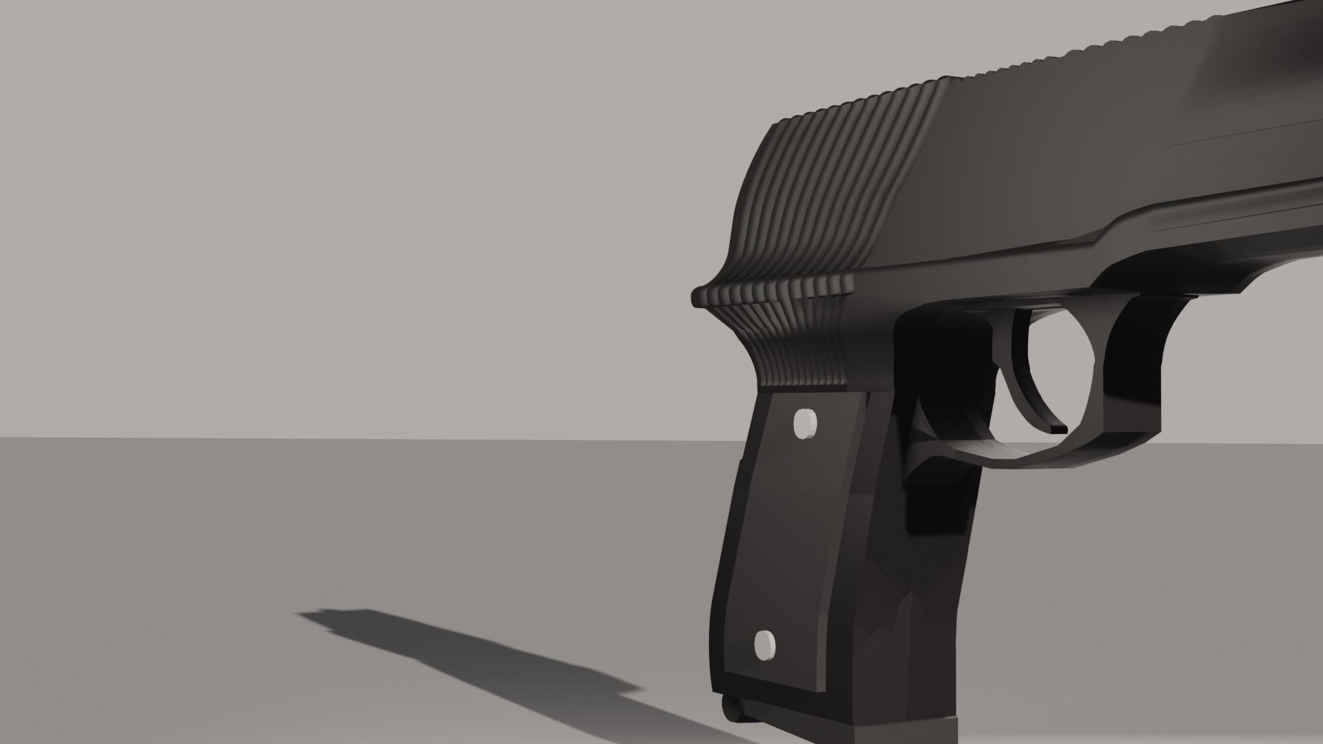 Pistol gun Low-poly 3D model_58
