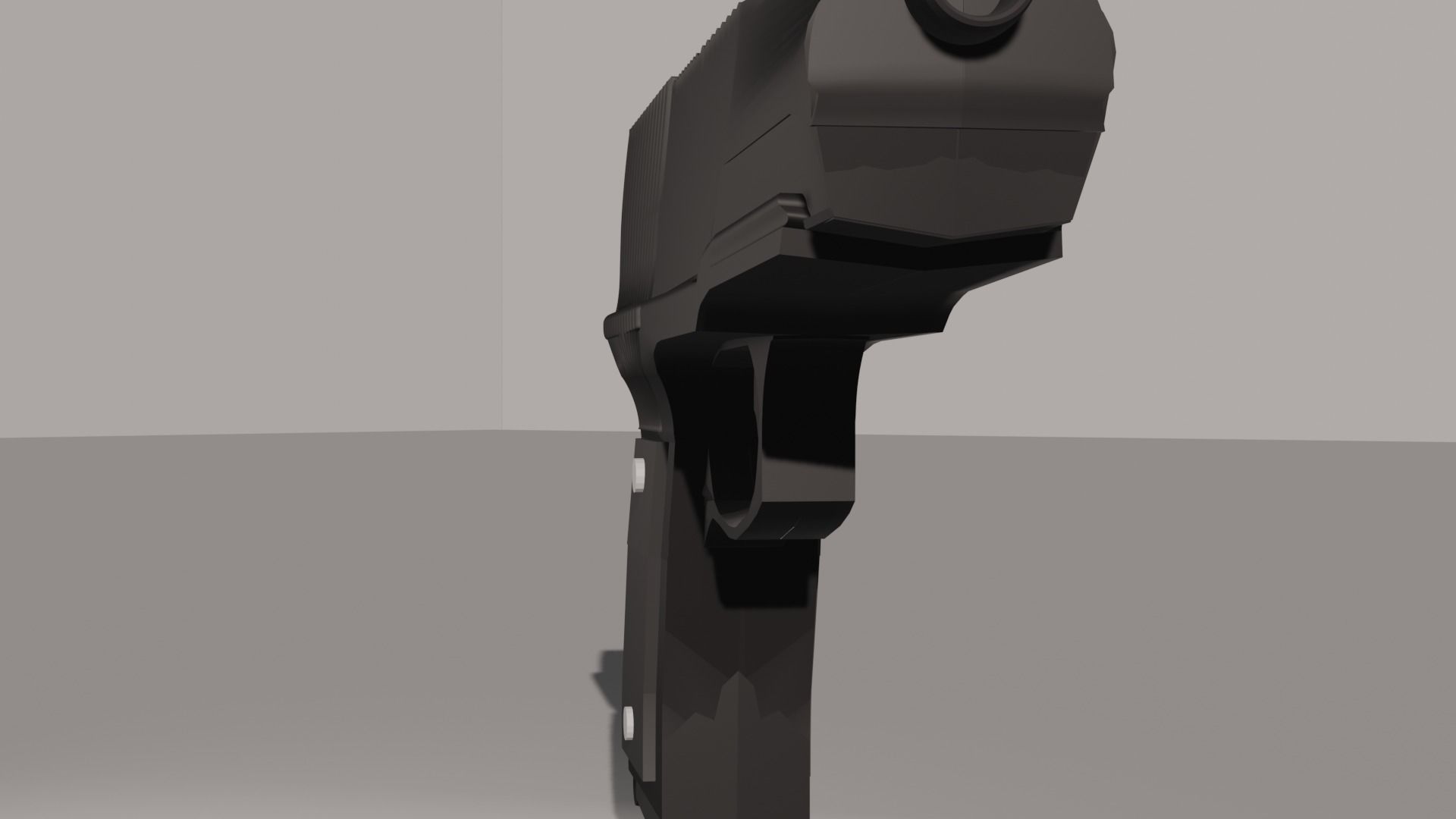 Pistol gun Low-poly 3D model_46