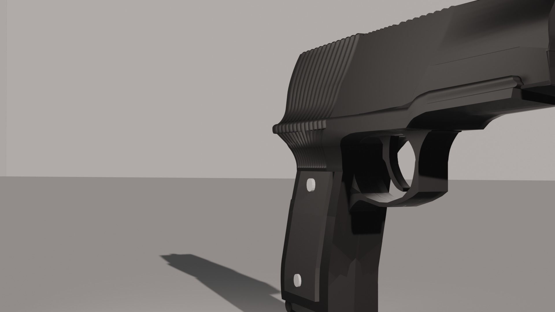 Pistol gun Low-poly 3D model_54