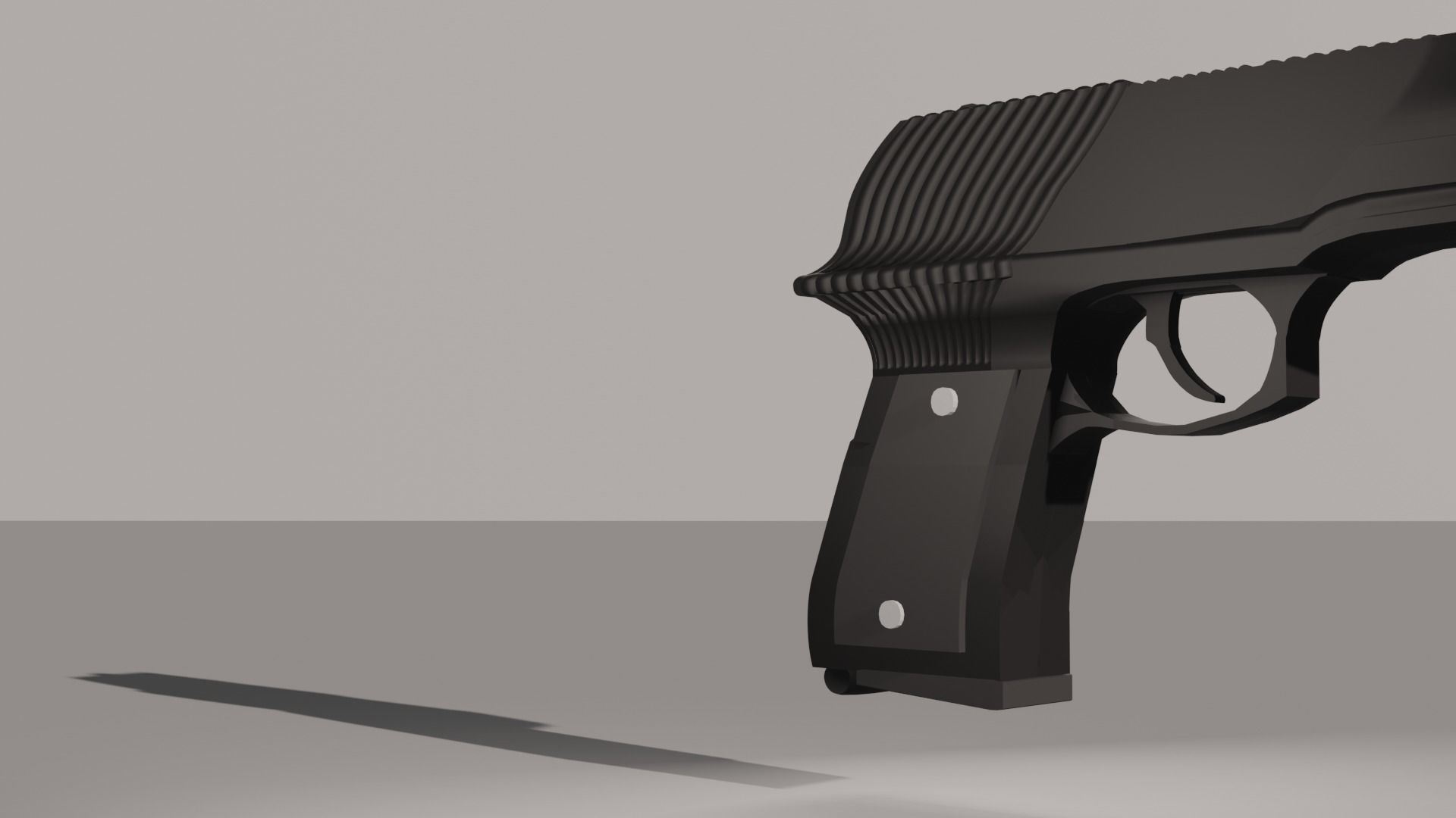Pistol gun Low-poly 3D model_67