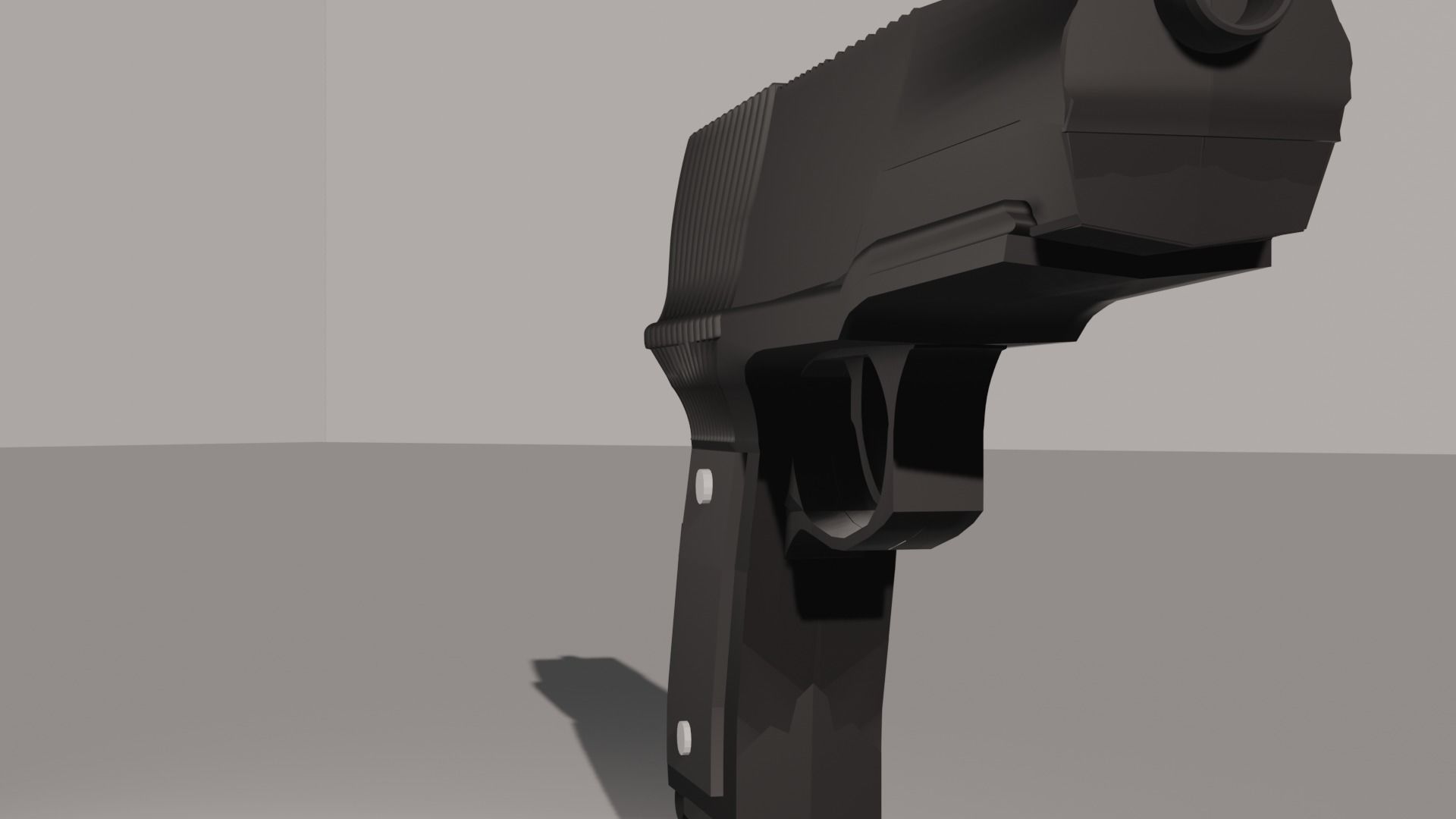 Pistol gun Low-poly 3D model_49