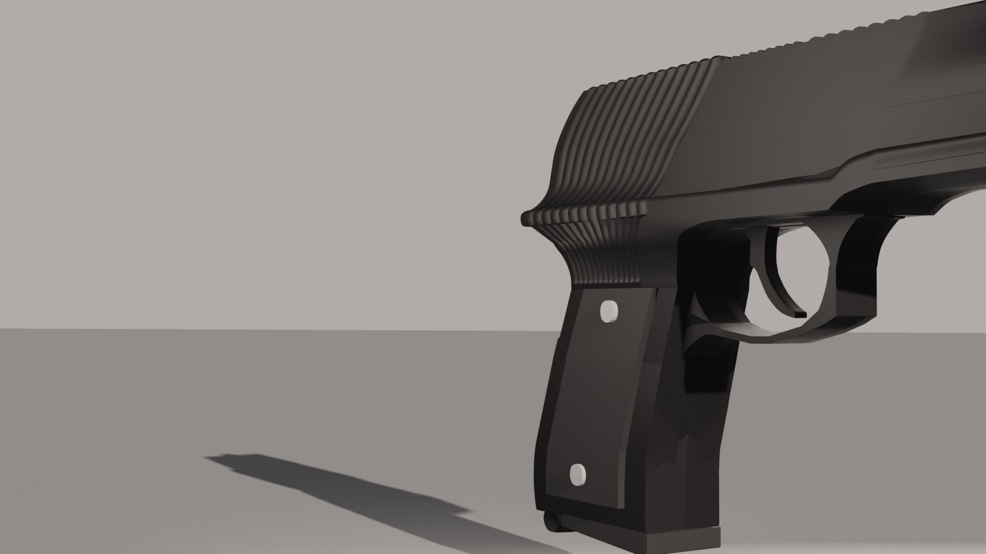 Pistol gun Low-poly 3D model_59