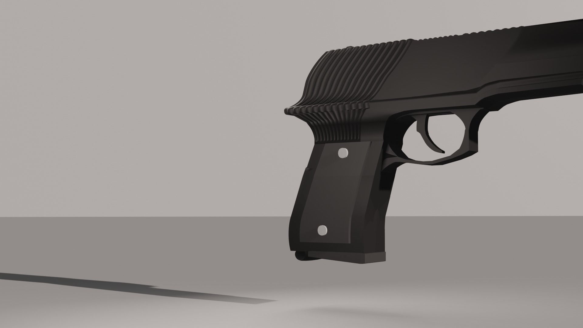 Pistol gun Low-poly 3D model_73