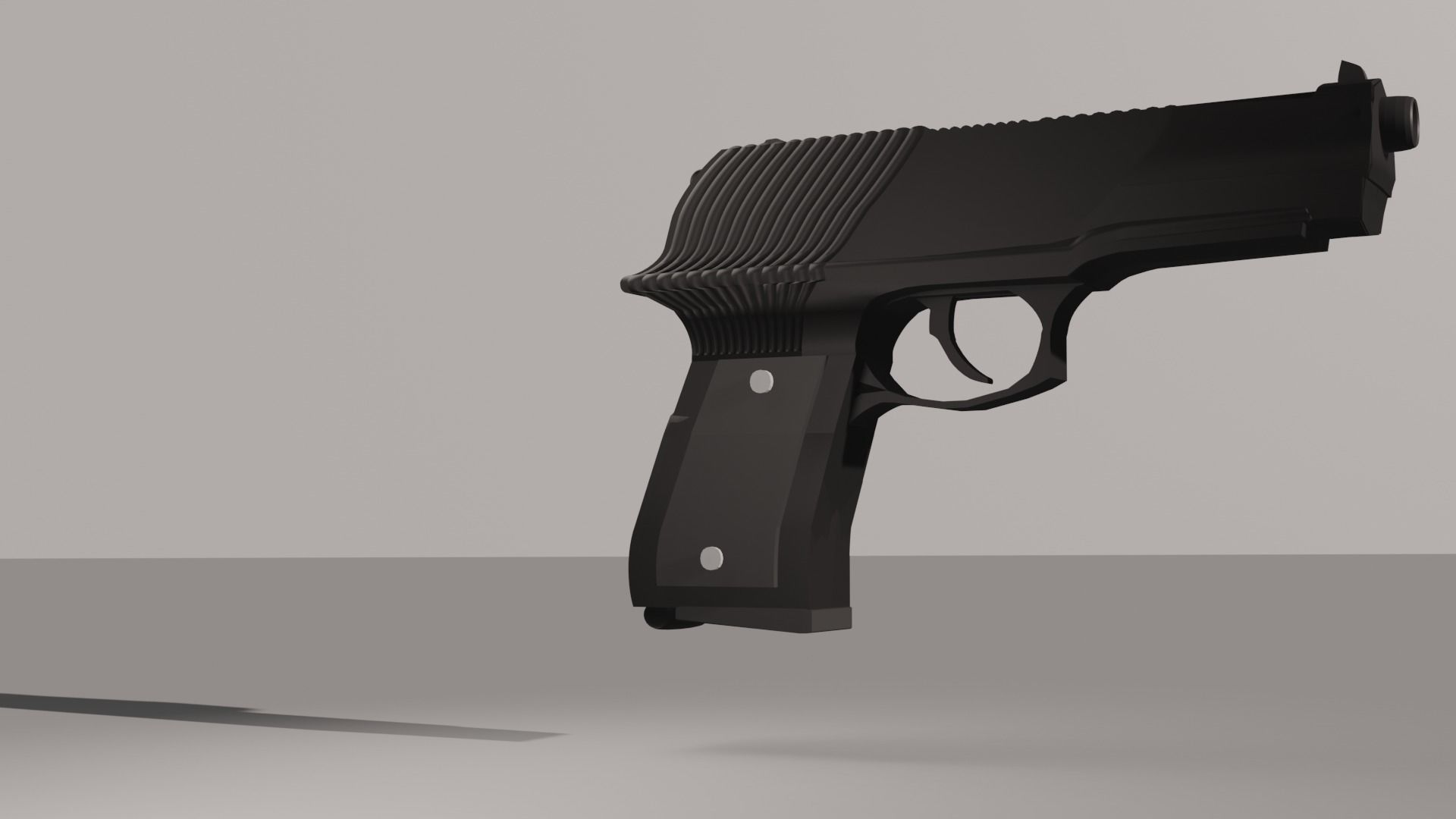 Pistol gun Low-poly 3D model_78