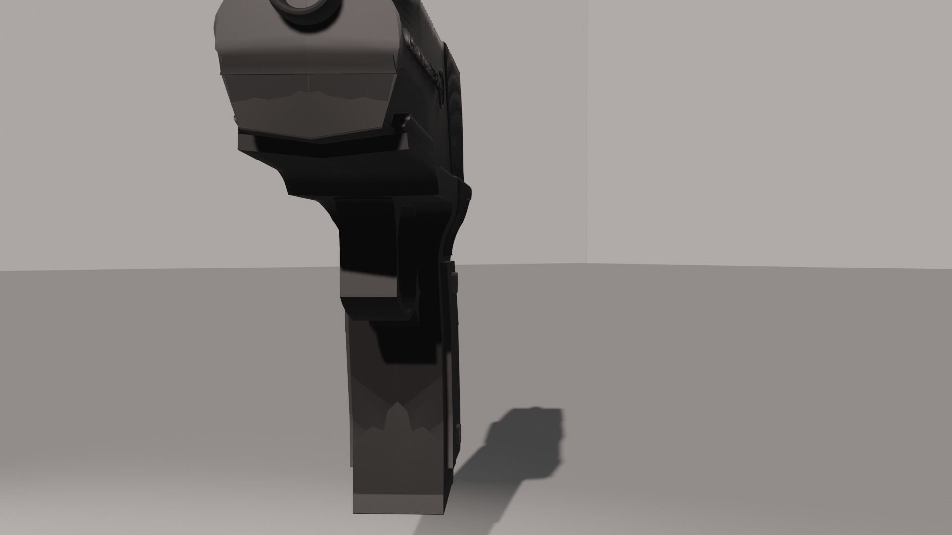 Pistol gun Low-poly 3D model_39