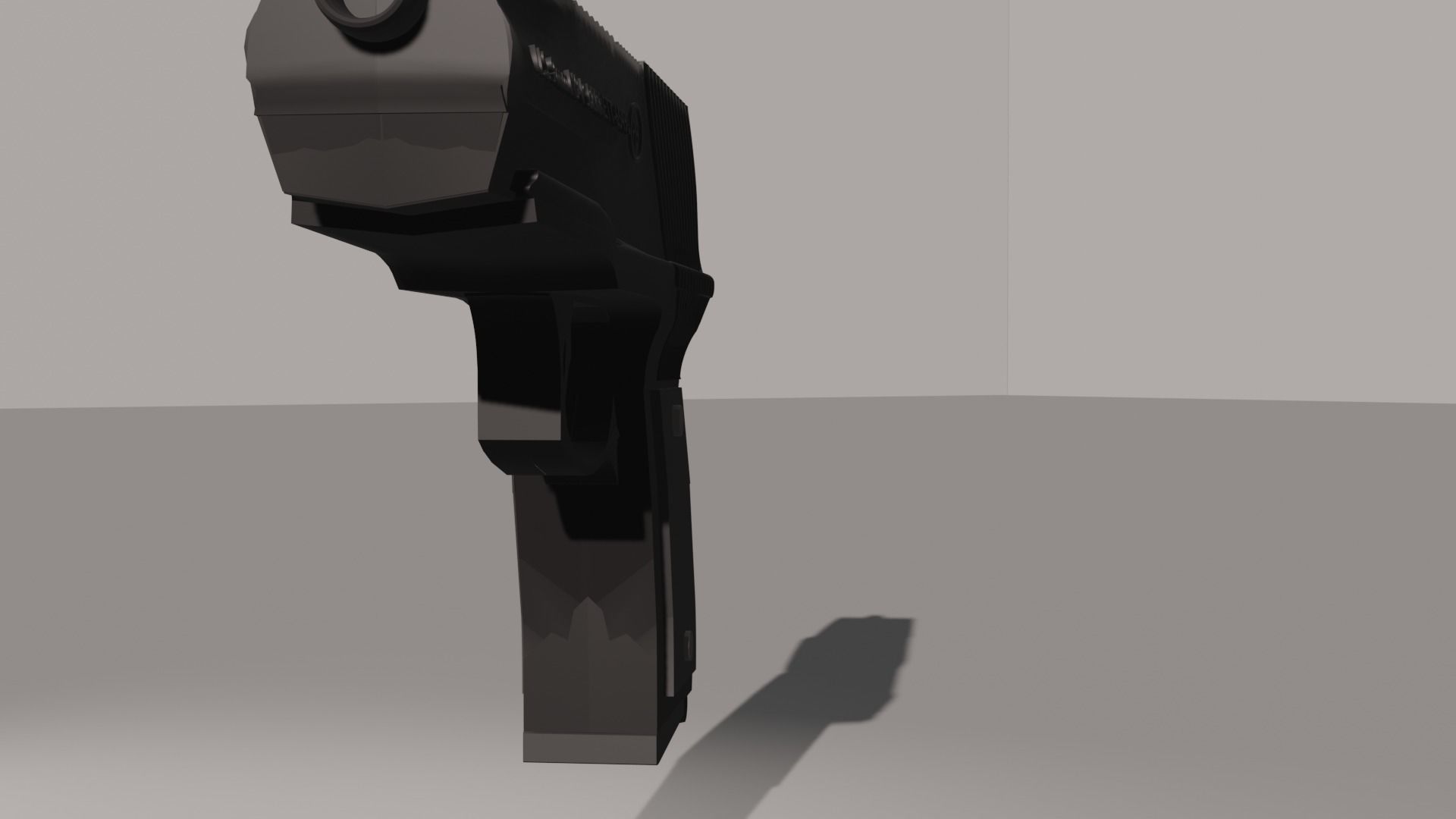 Pistol gun Low-poly 3D model_37