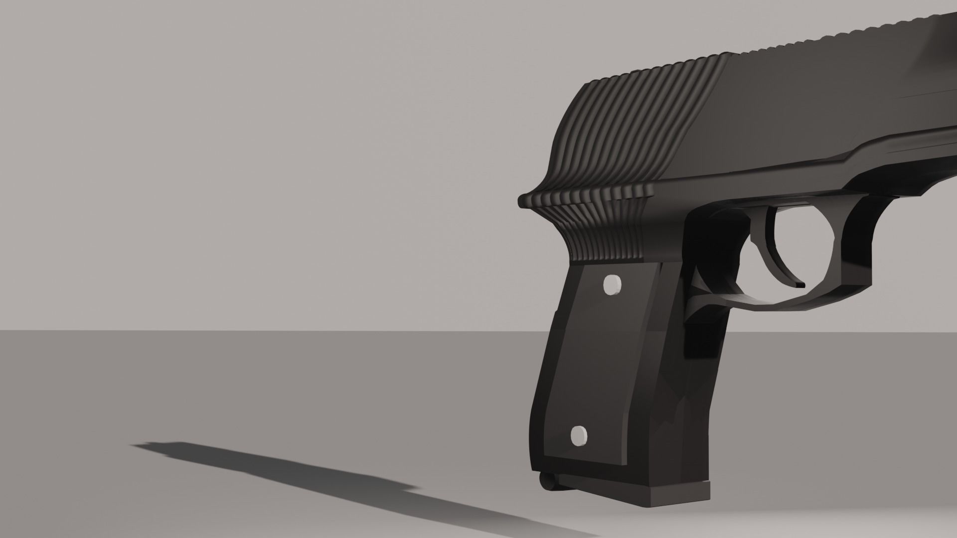Pistol gun Low-poly 3D model_63