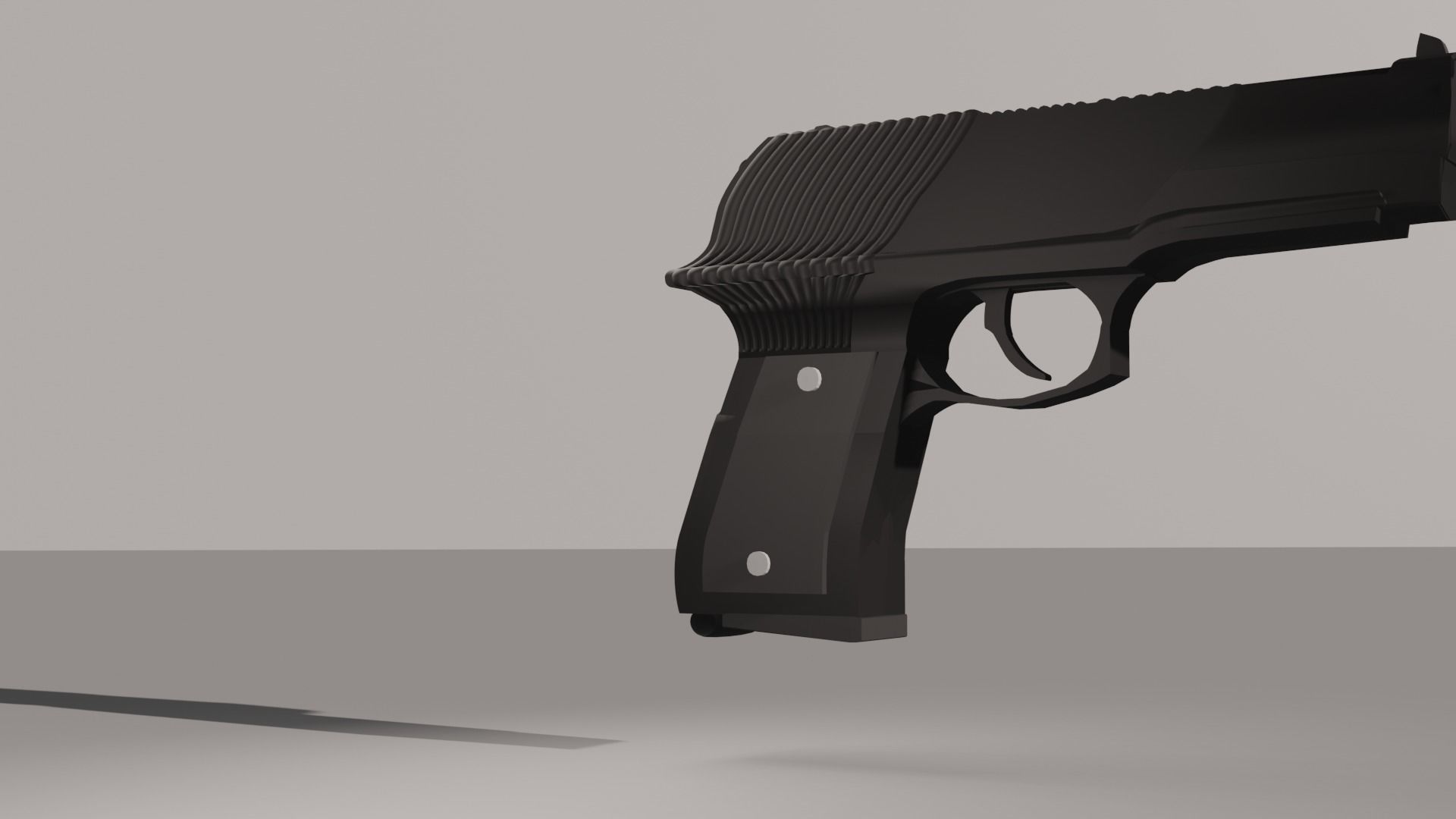 Pistol gun Low-poly 3D model_75