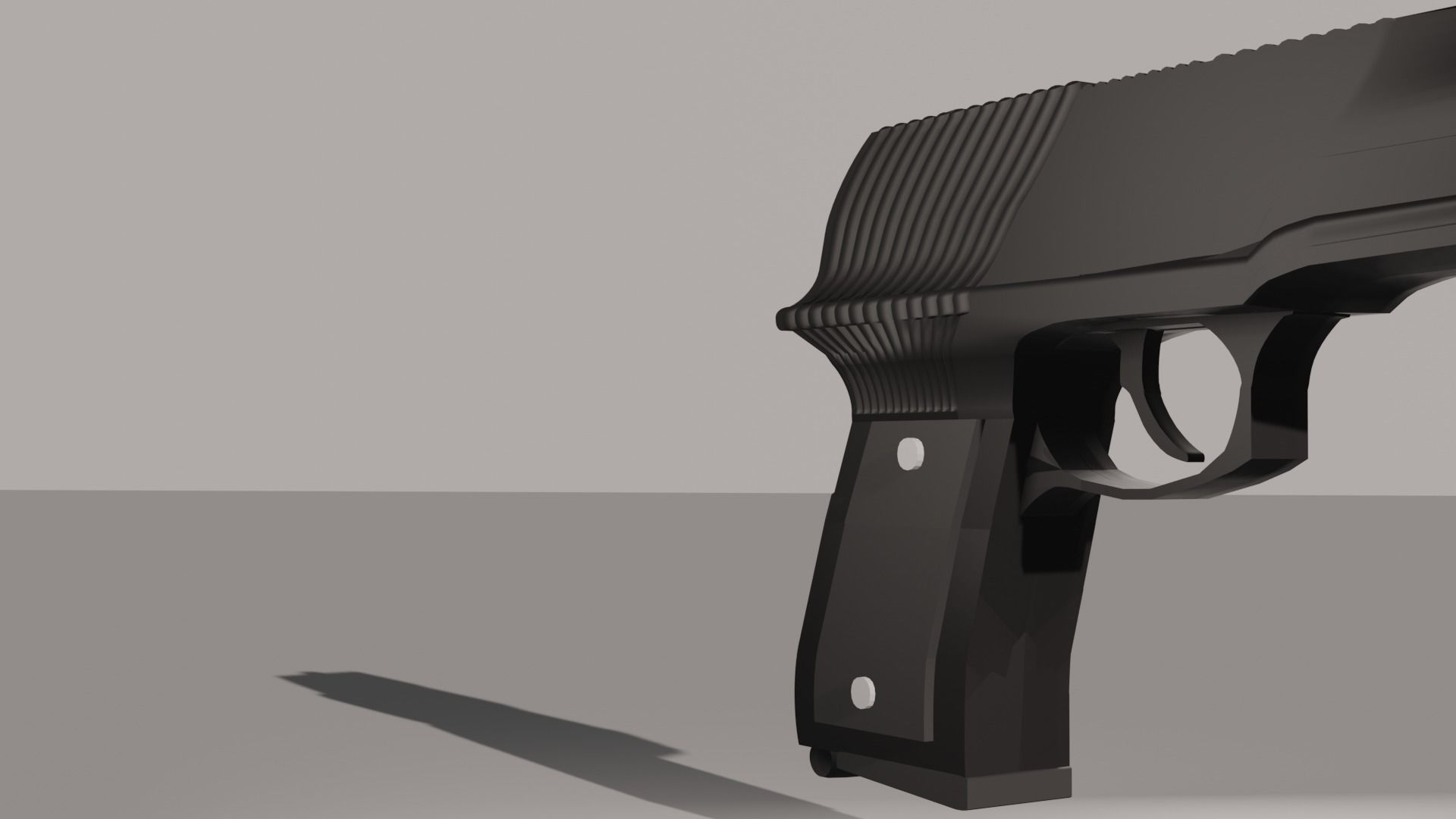 Pistol gun Low-poly 3D model_60