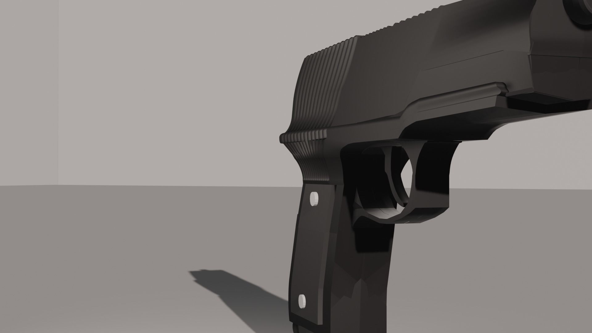 Pistol gun Low-poly 3D model_52