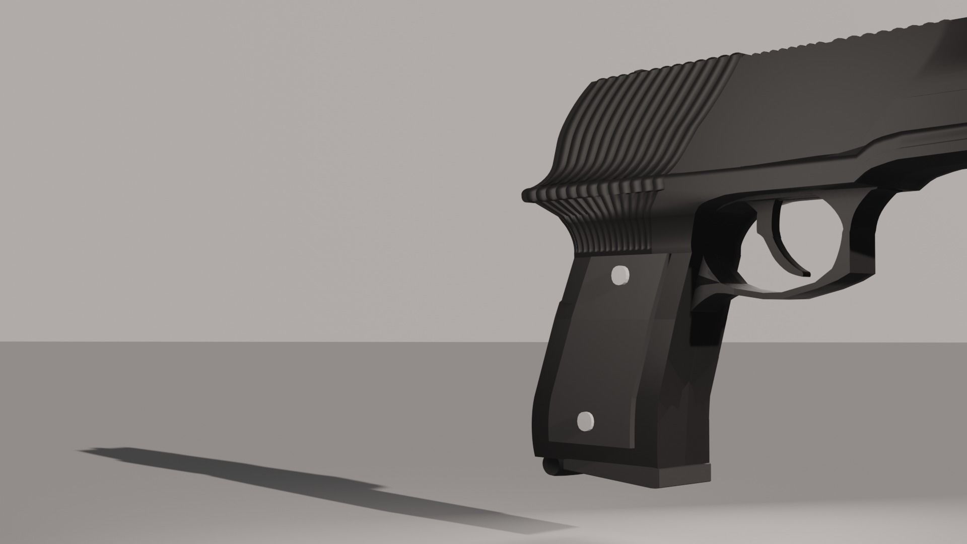 Pistol gun Low-poly 3D model_66