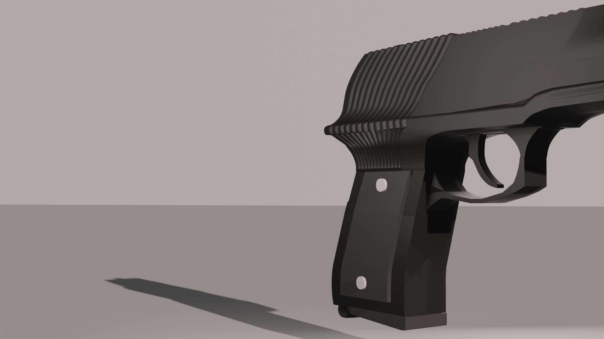 Pistol gun Low-poly 3D model_61