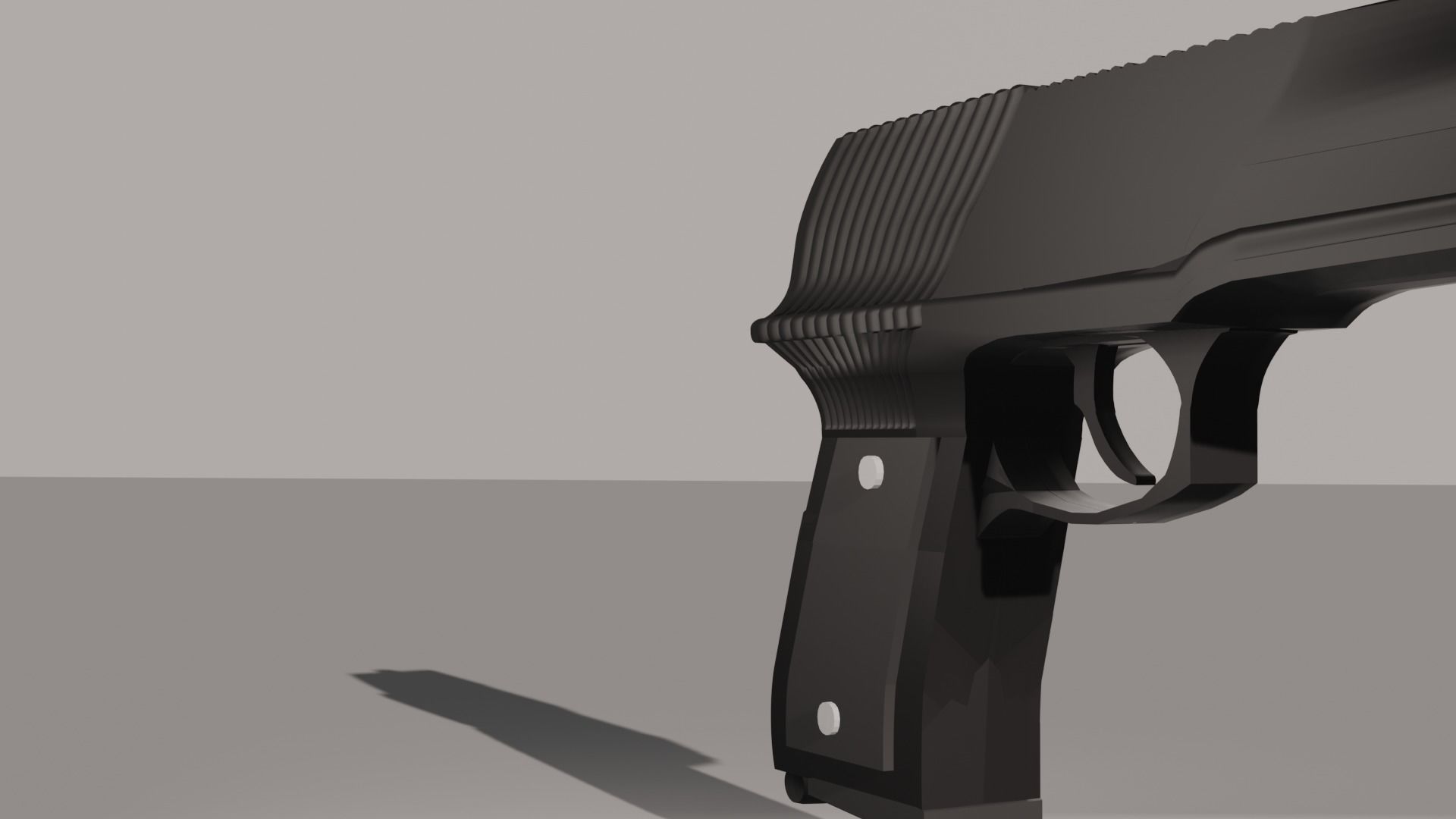Pistol gun Low-poly 3D model_57