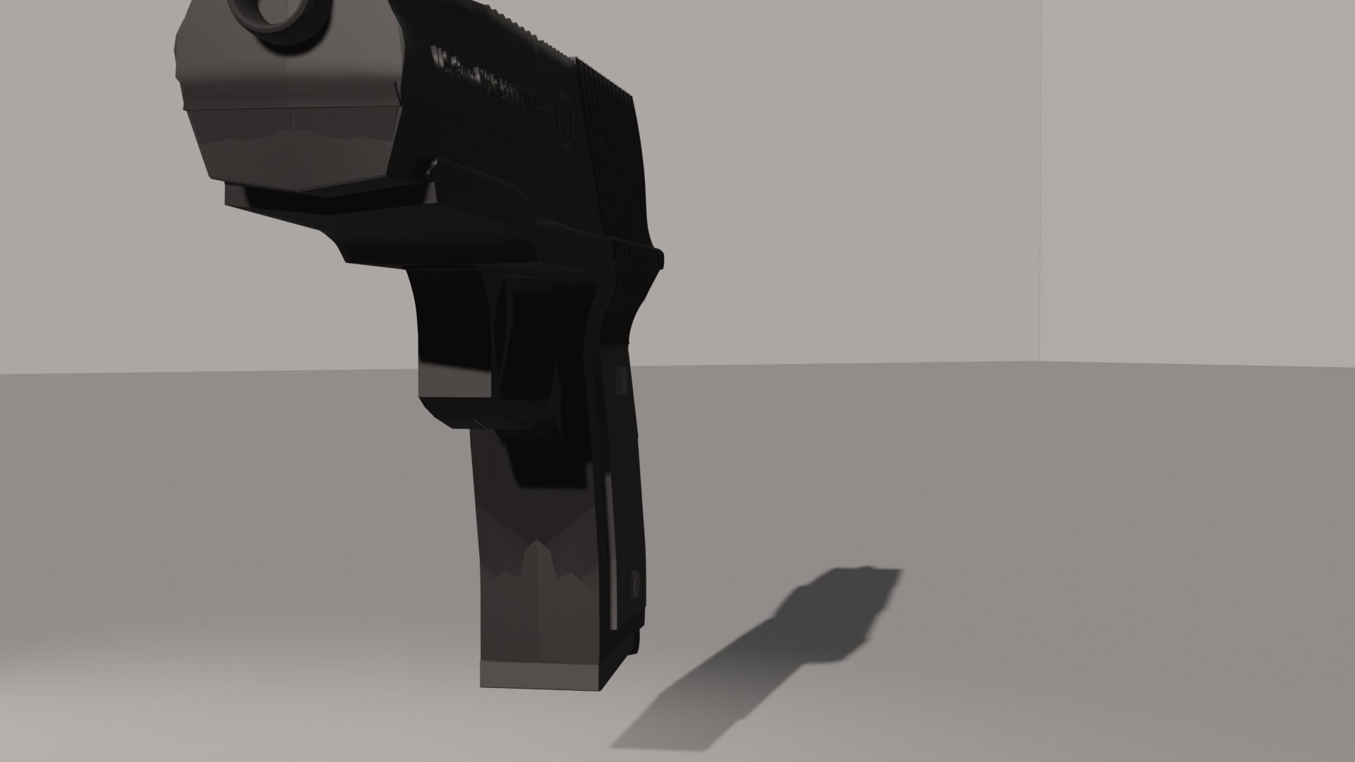 Pistol gun Low-poly 3D model_35