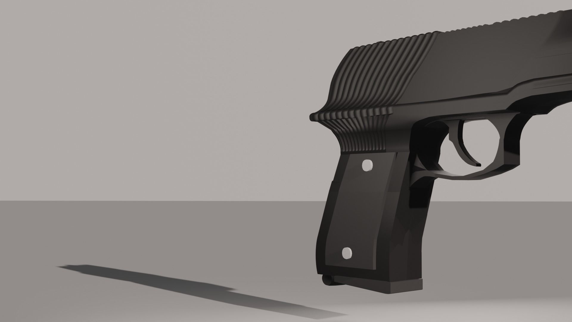 Pistol gun Low-poly 3D model_65