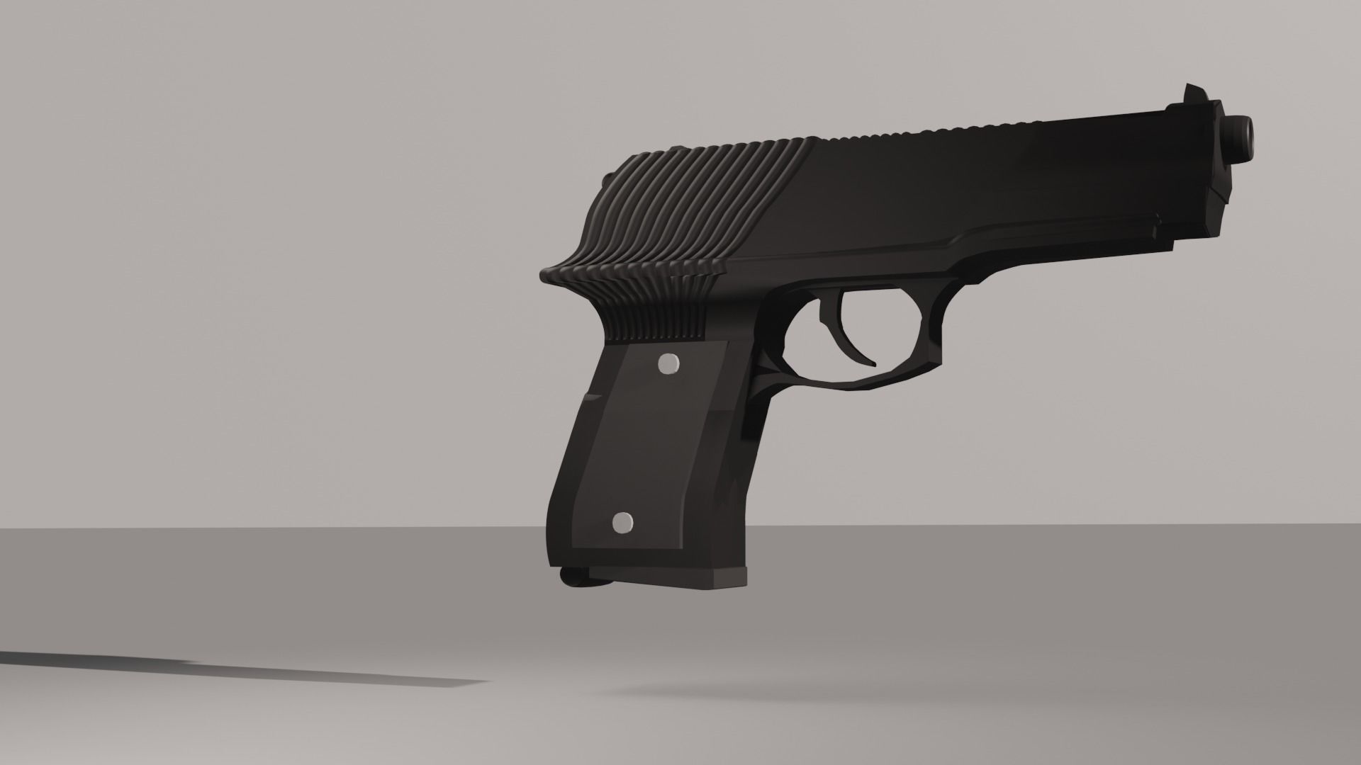 Pistol gun Low-poly 3D model_81