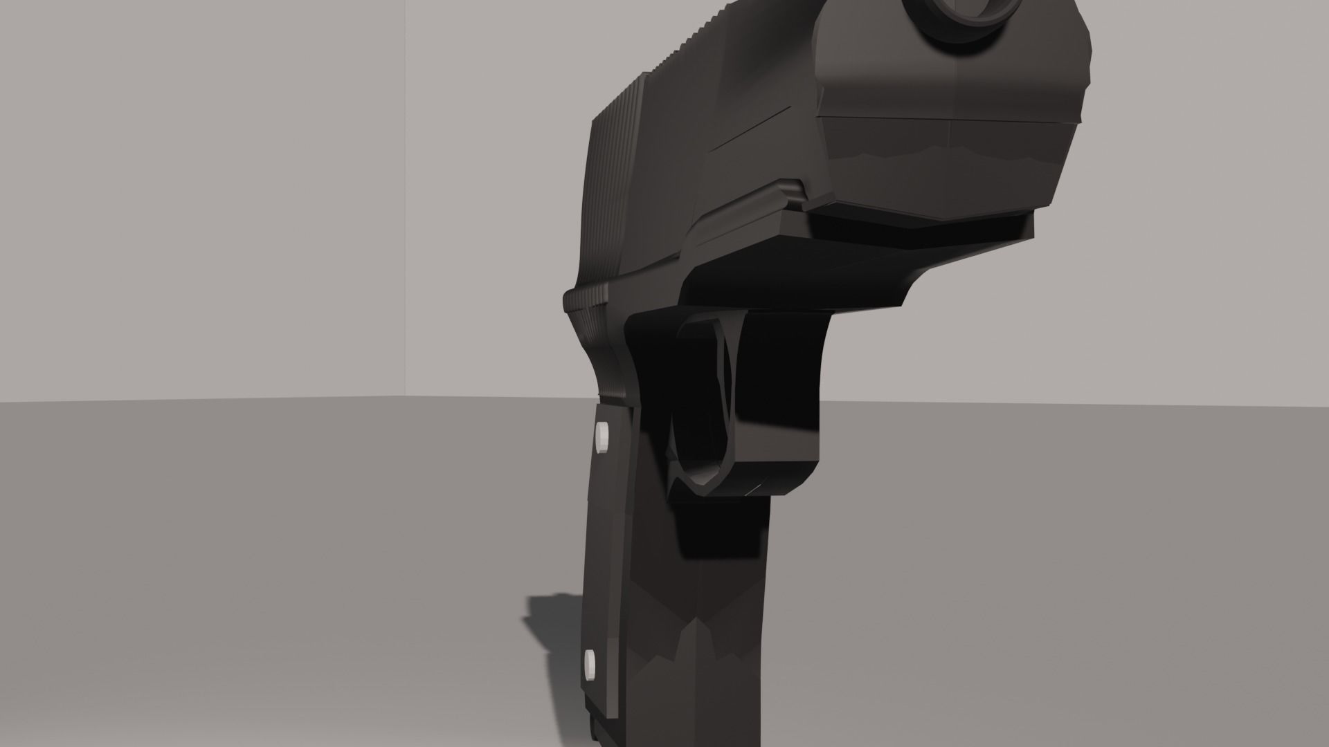 Pistol gun Low-poly 3D model_47