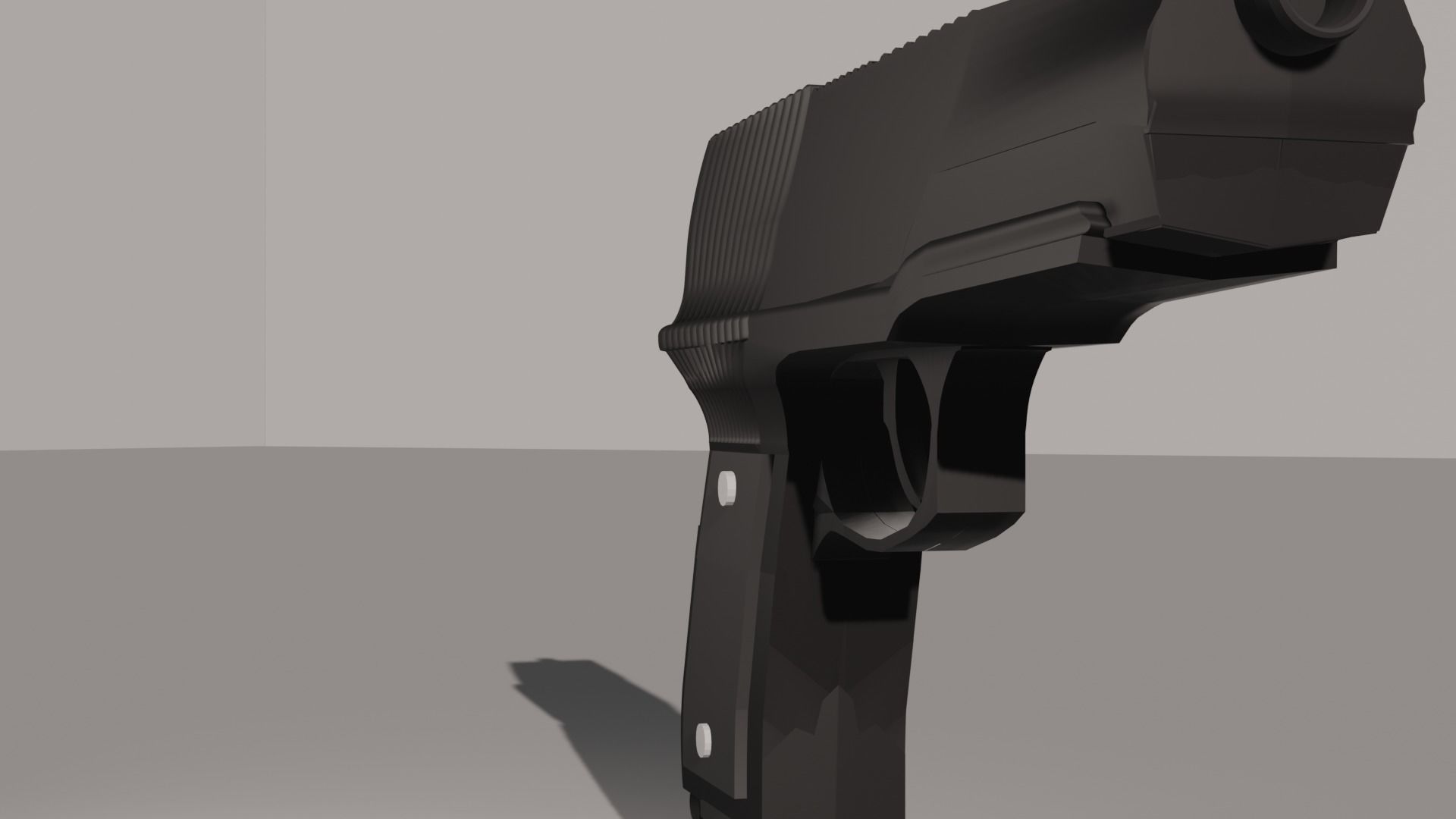 Pistol gun Low-poly 3D model_50
