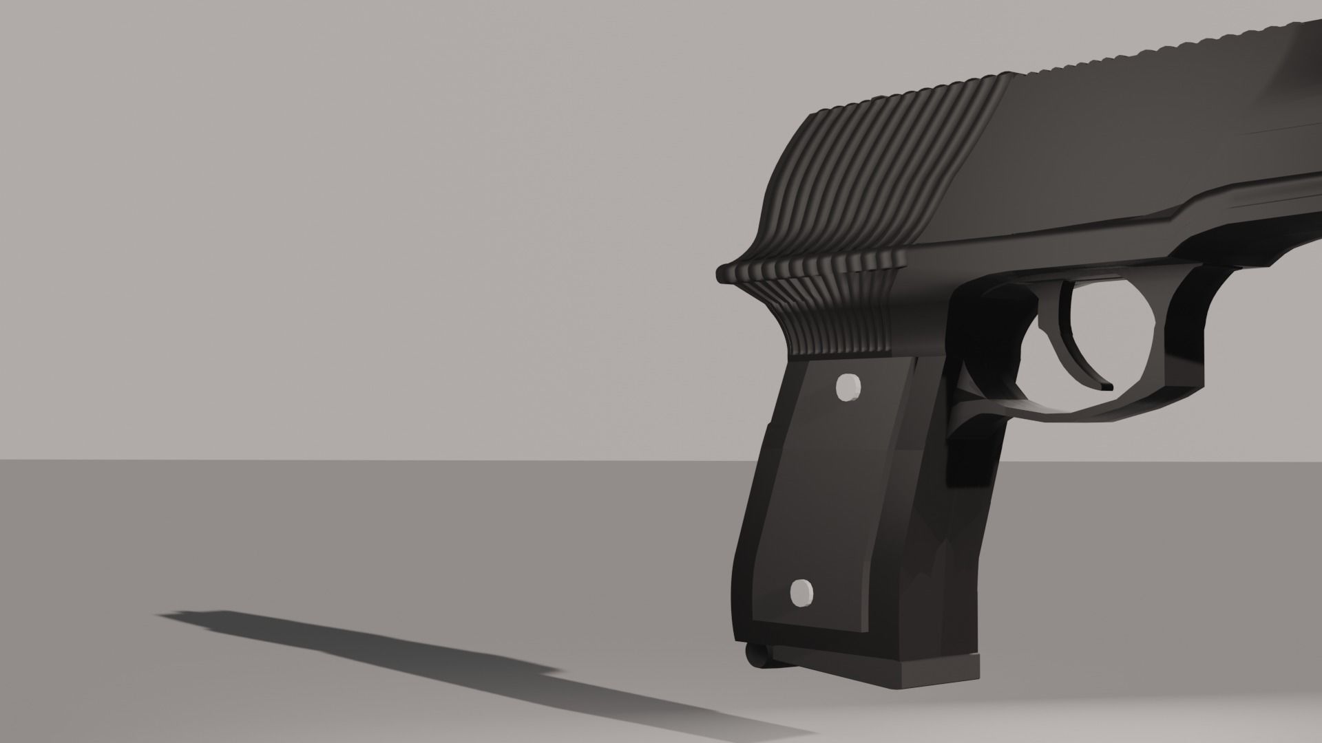 Pistol gun Low-poly 3D model_64