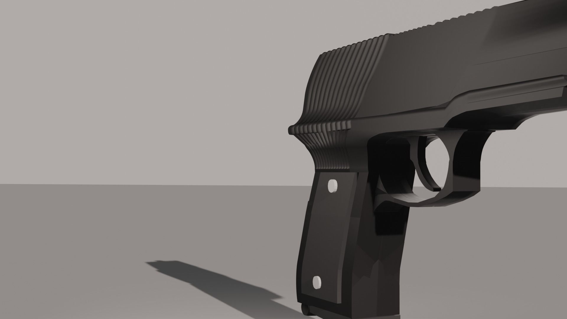 Pistol gun Low-poly 3D model_56