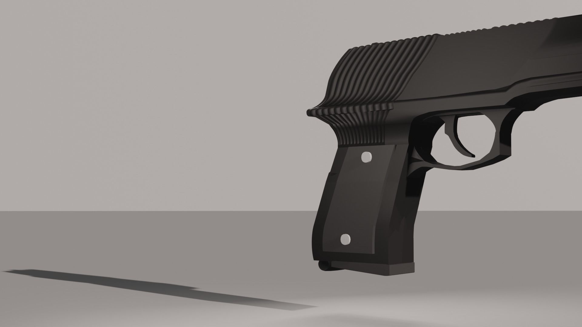 Pistol gun Low-poly 3D model_69