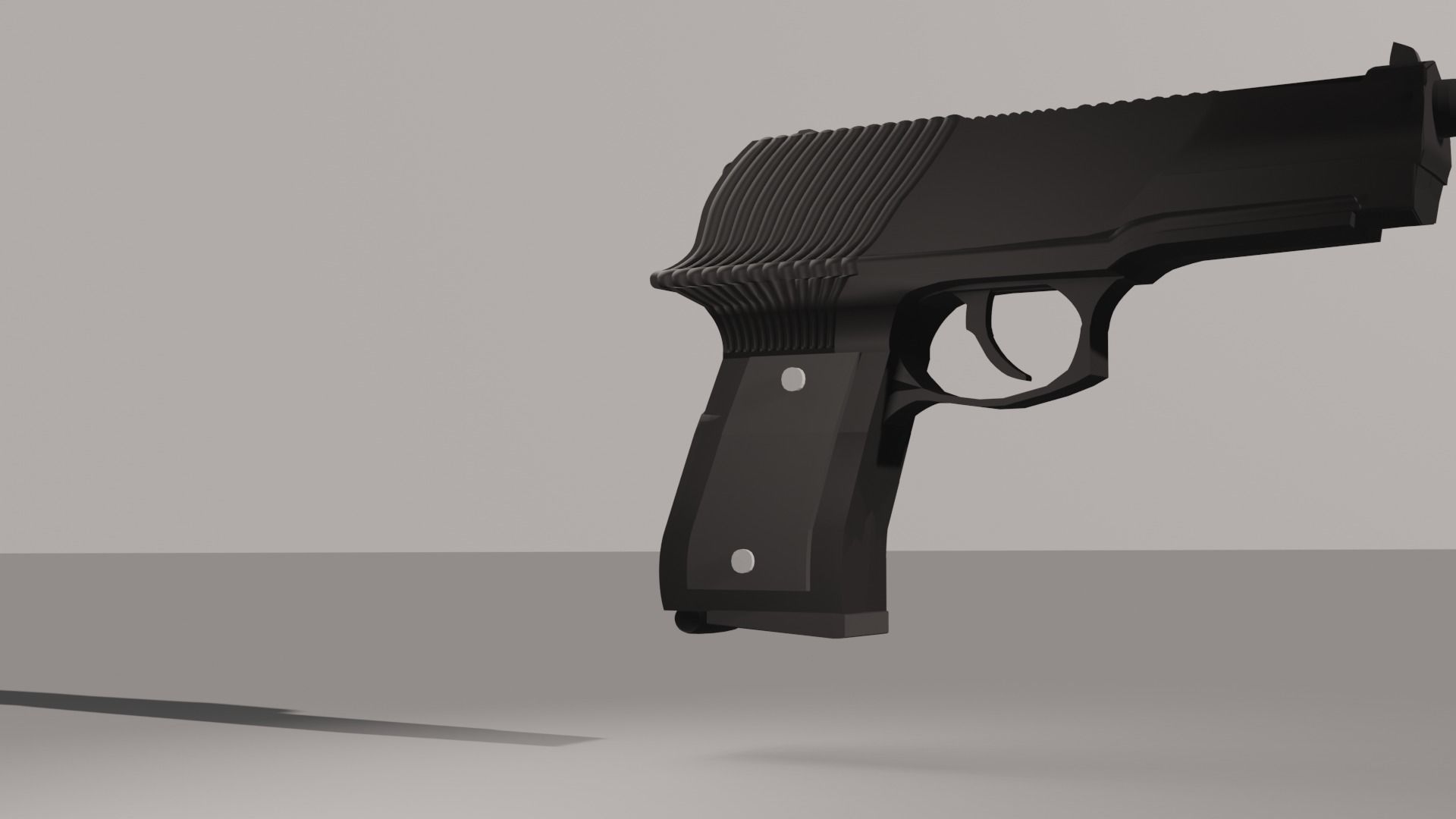 Pistol gun Low-poly 3D model_76