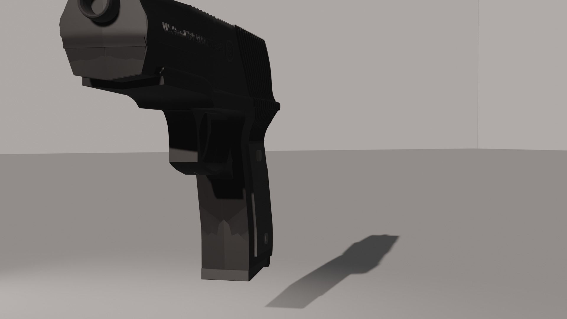 Pistol gun Low-poly 3D model_33