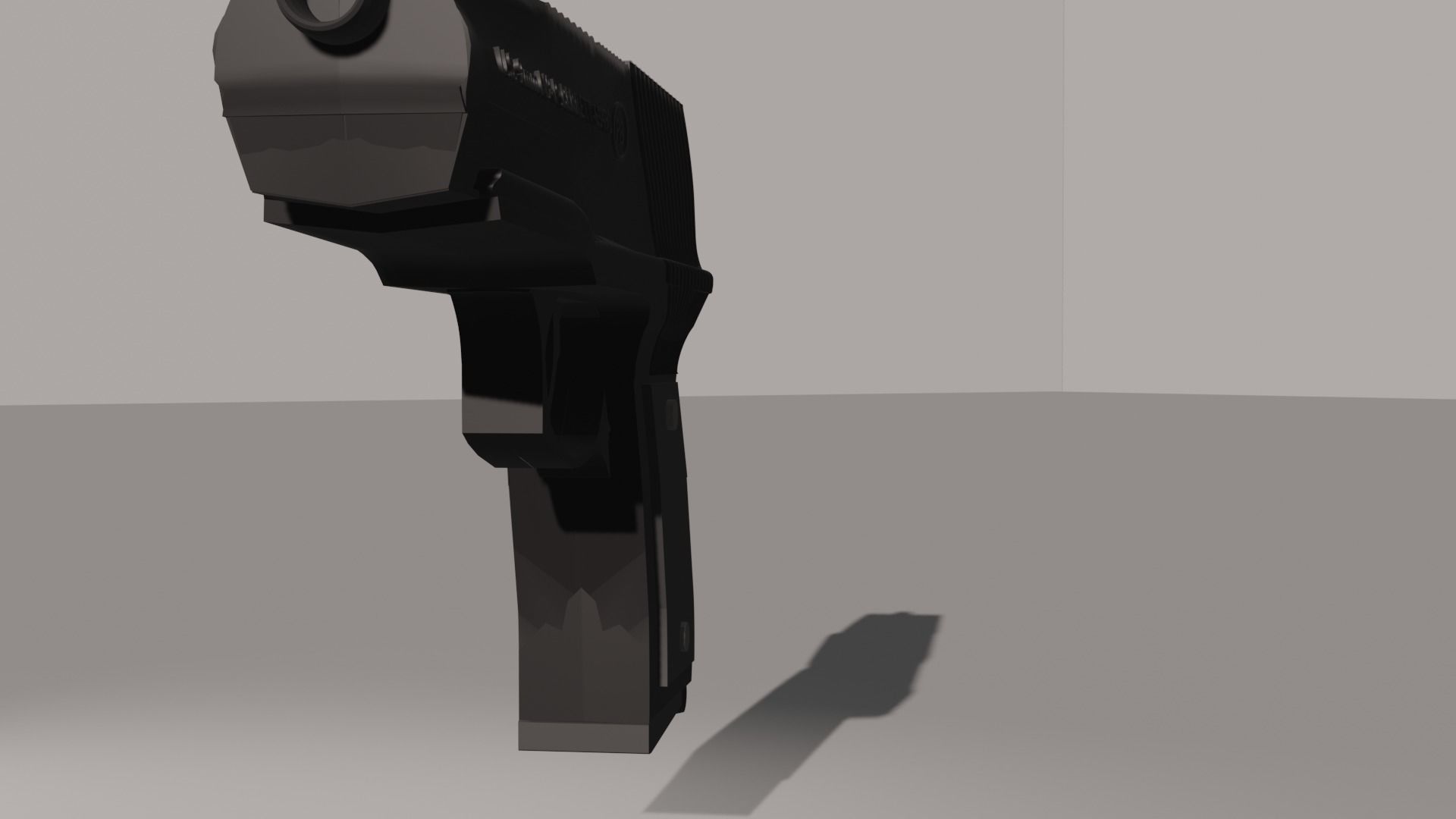 Pistol gun Low-poly 3D model_36